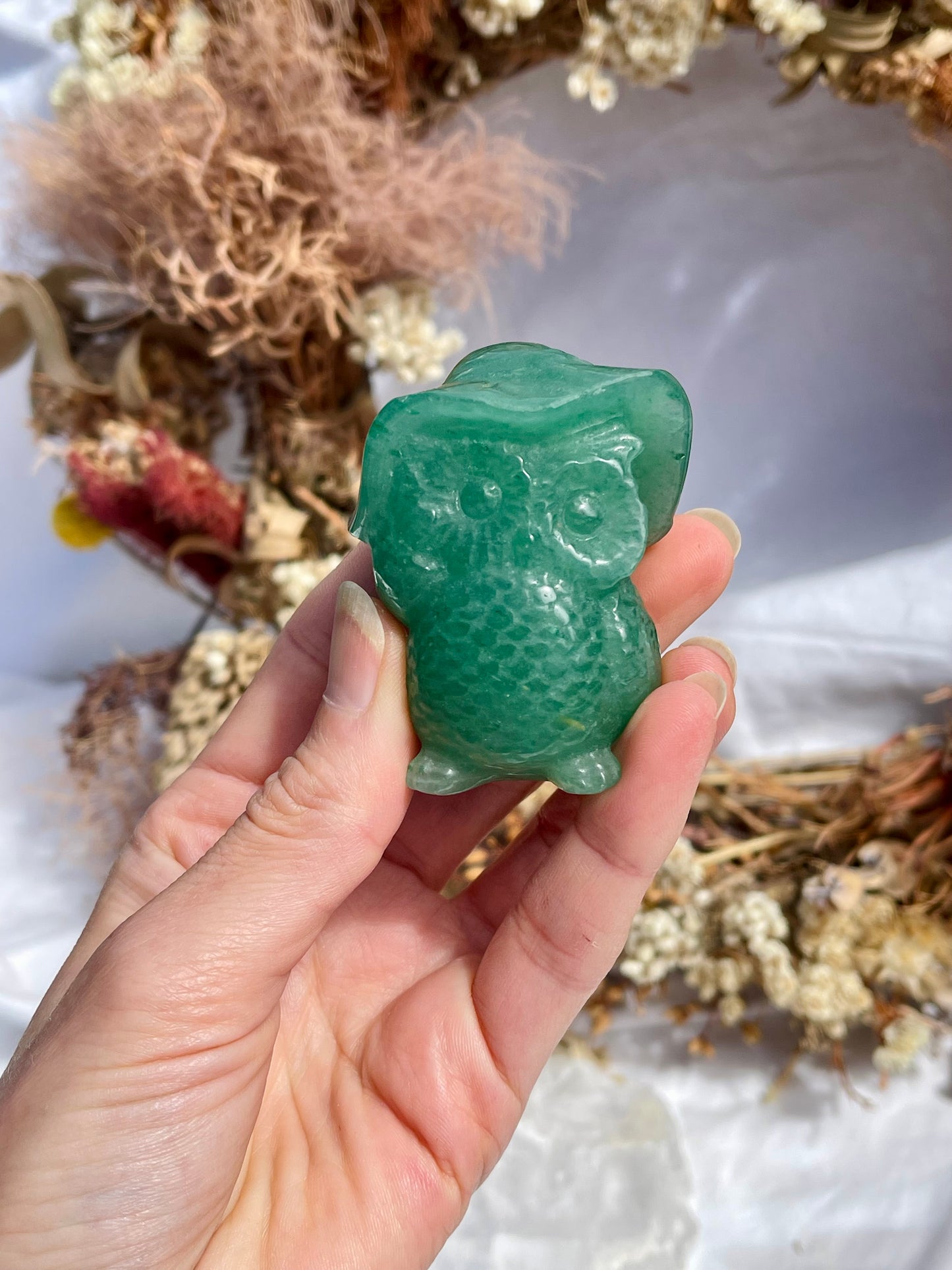 Green Aventurine Owl