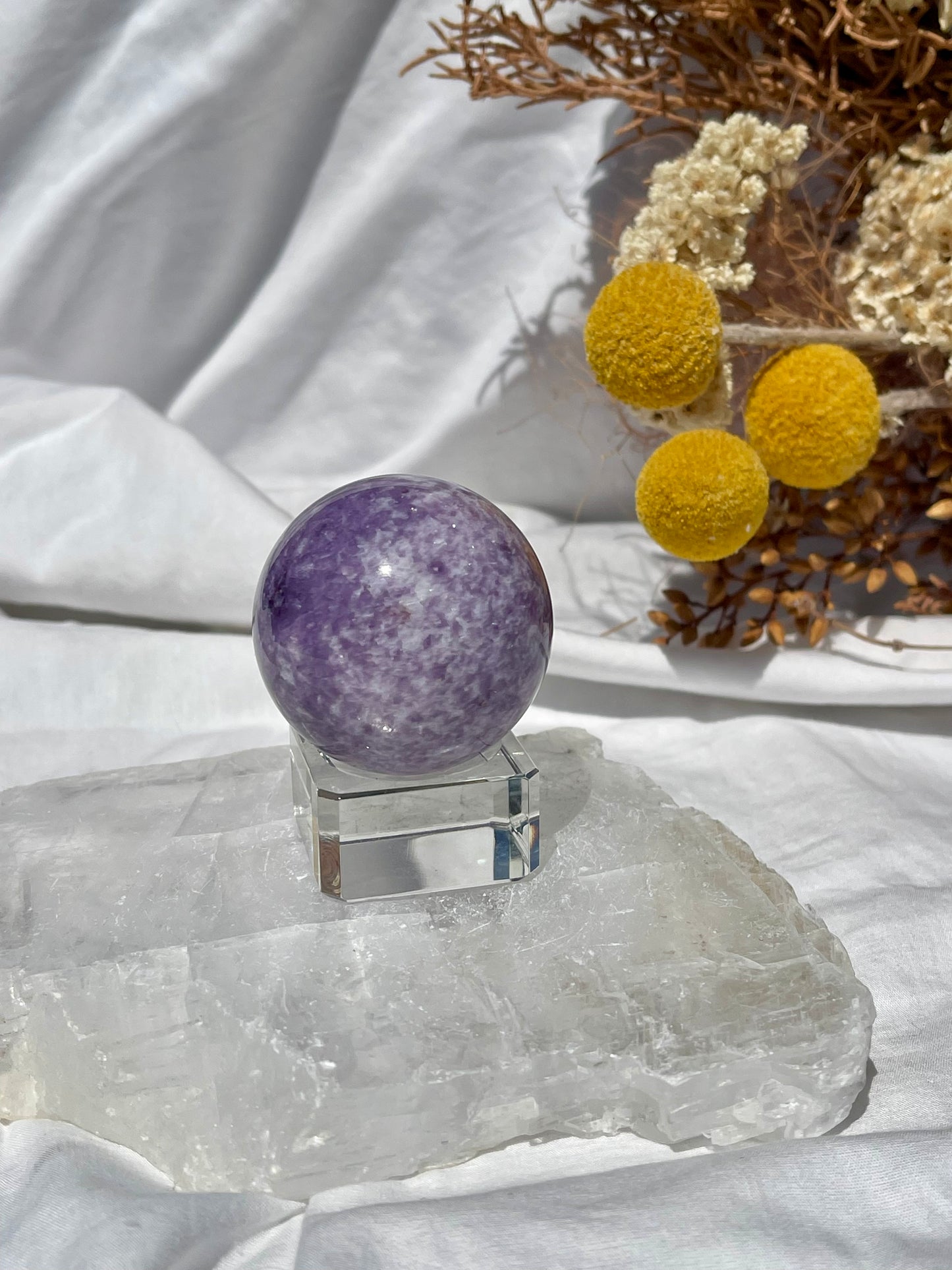 Lepidolite Sphere