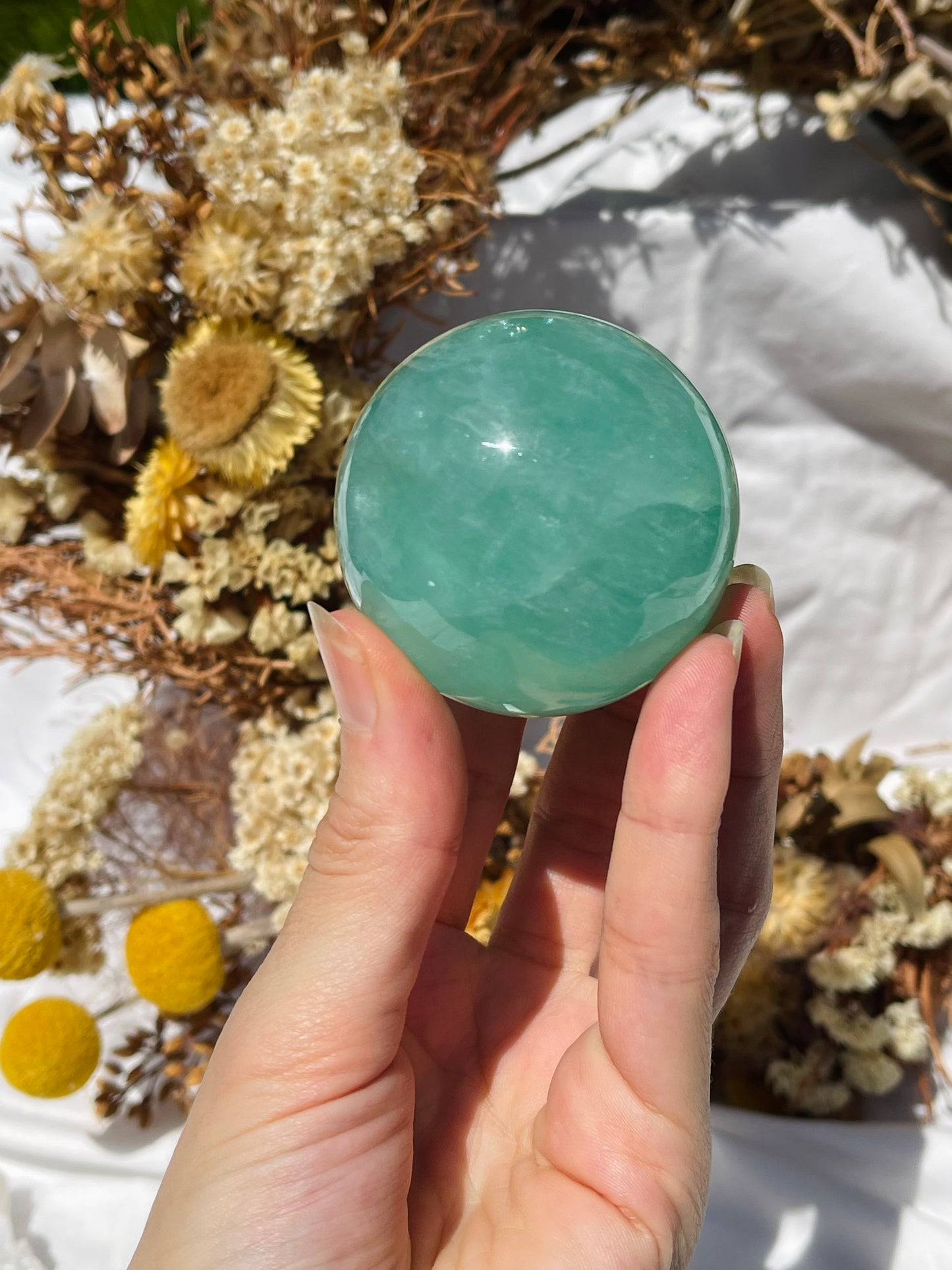 Green Fluorite Sphere #3