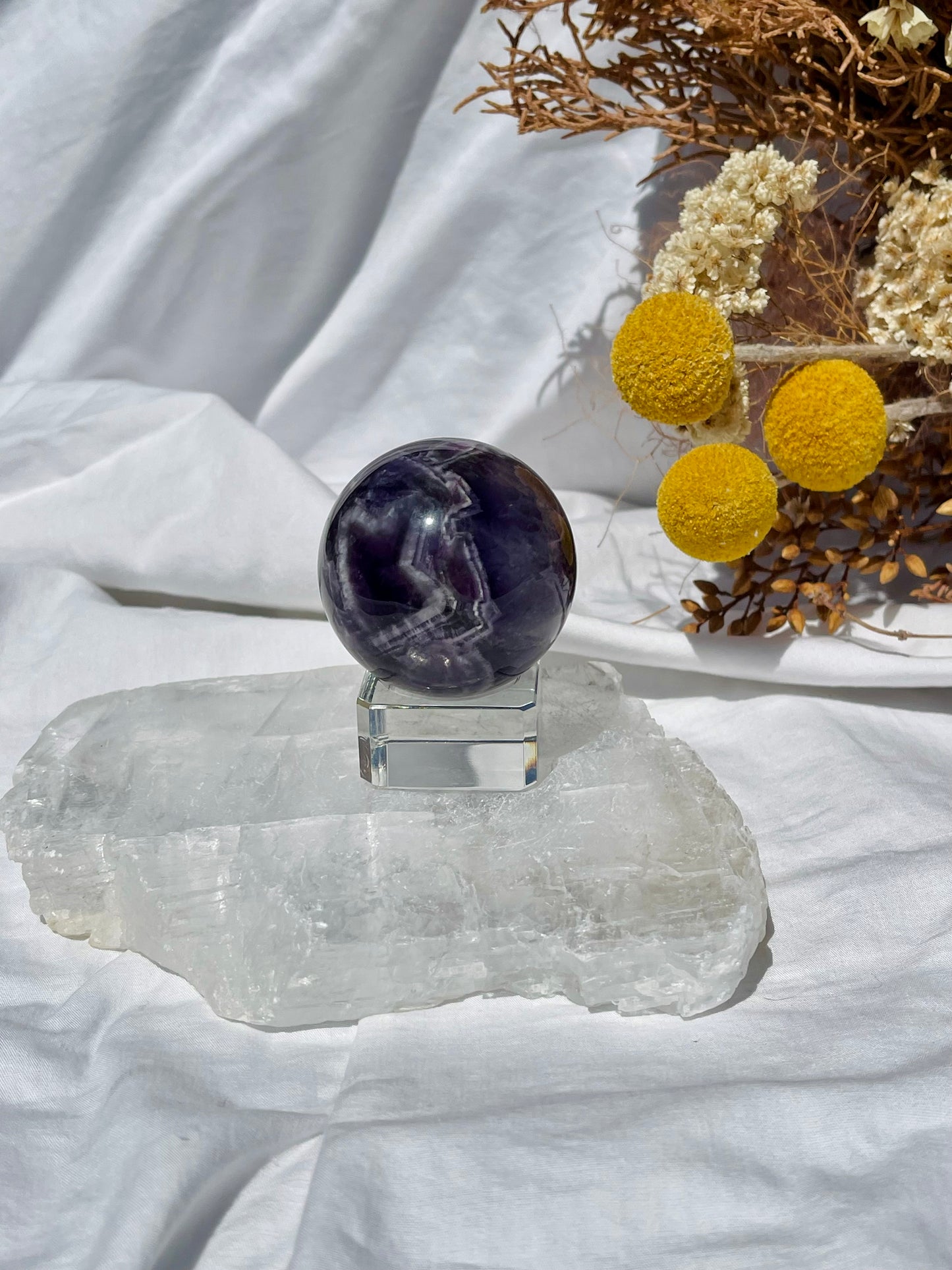 Chevron Amethyst Sphere