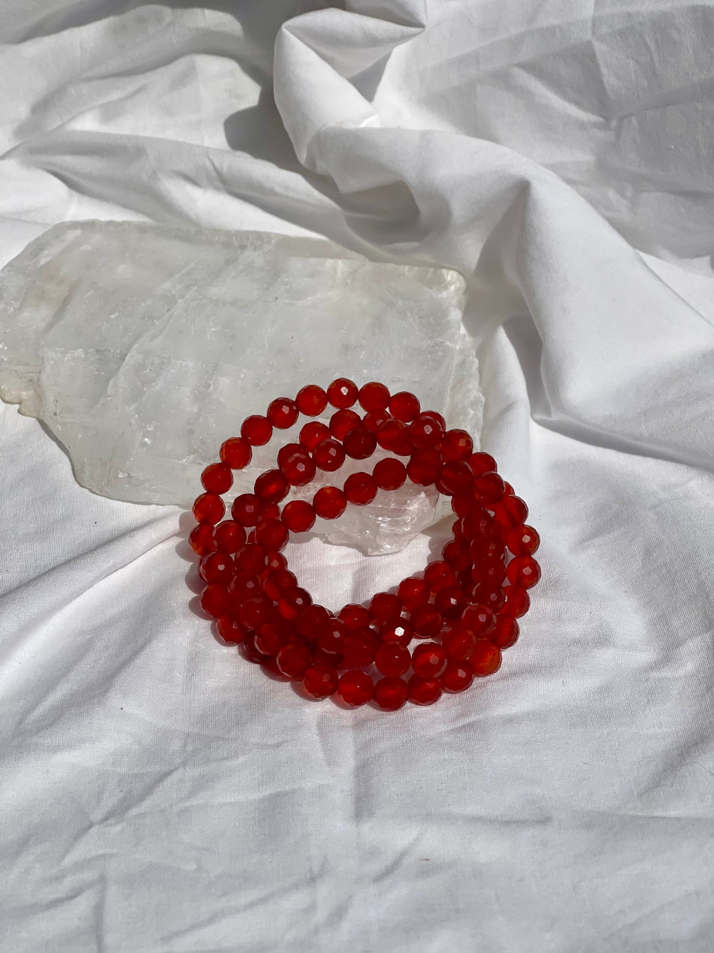 Carnelian Facet Bracelet | 8mm