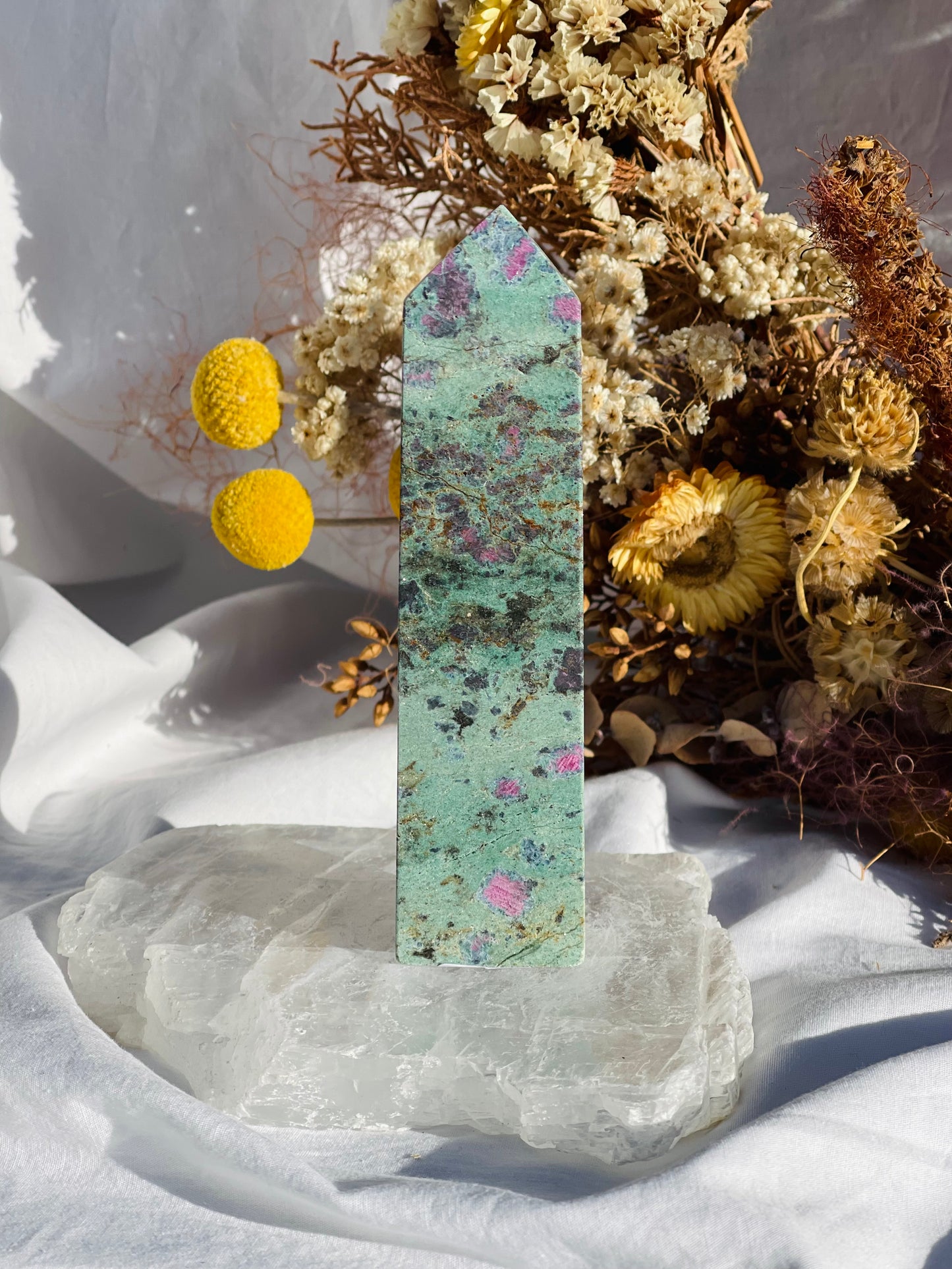 Ruby Fuchsite Point #1