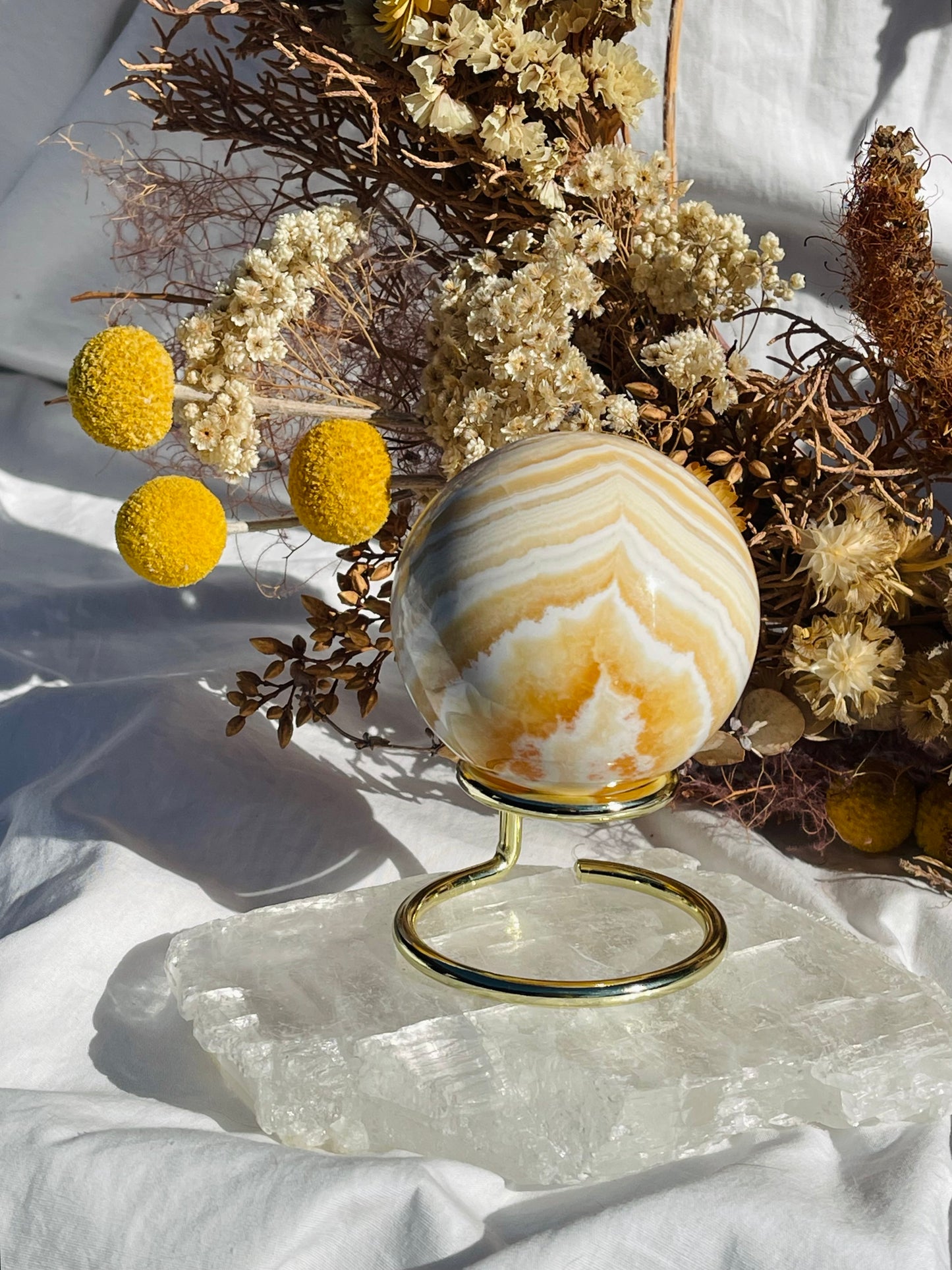 Orange Calcite Sphere