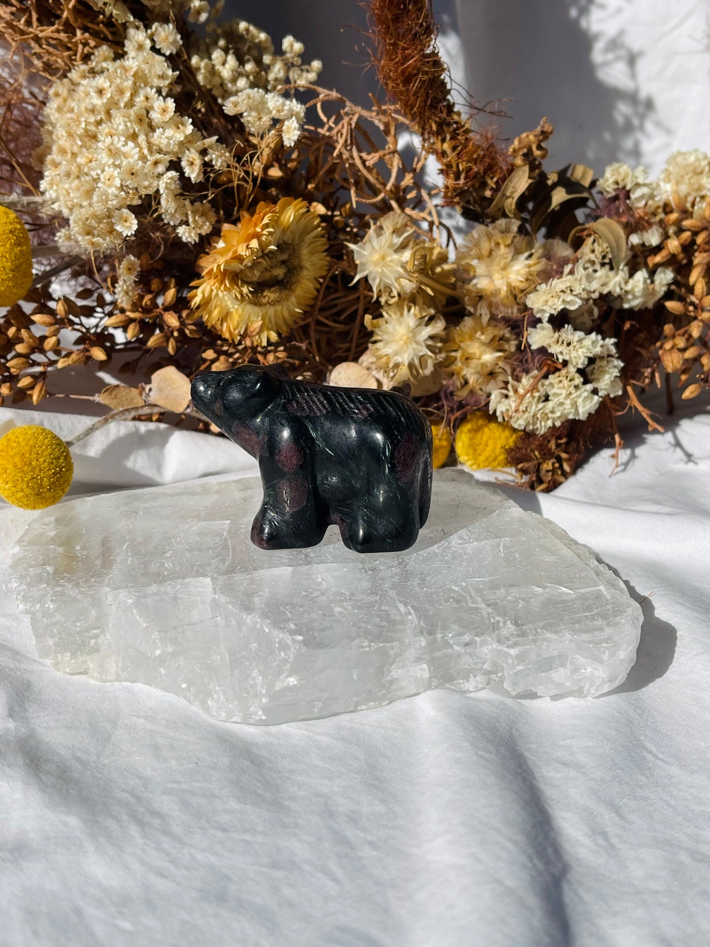 Garnet Astrophylite Bear