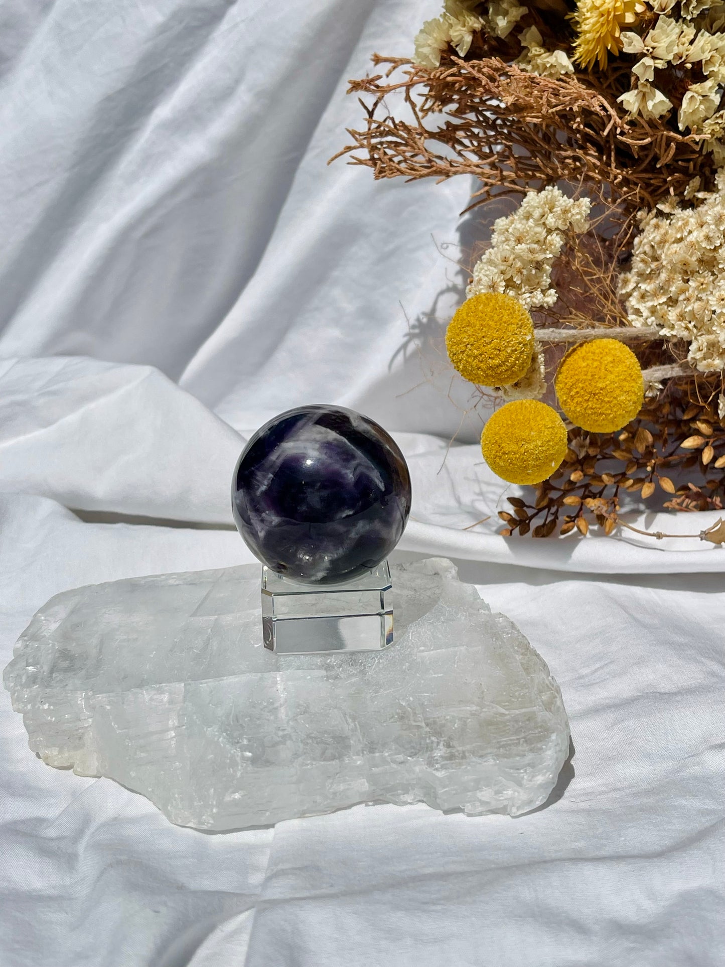 Chevron Amethyst Sphere