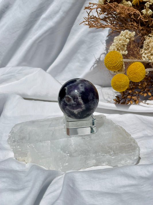 Chevron Amethyst Sphere