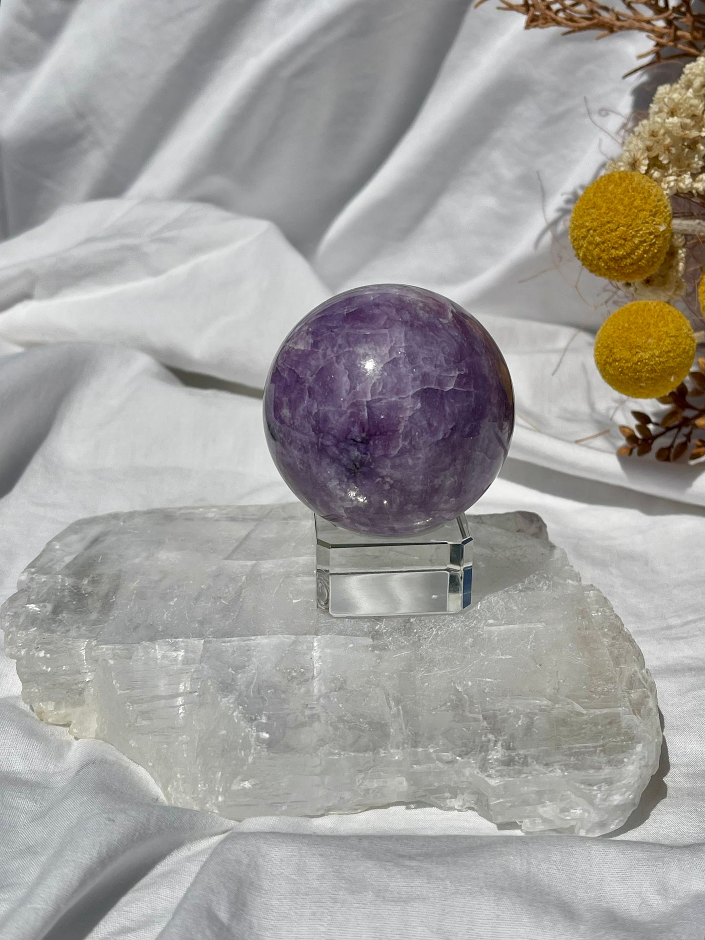 Lepidolite Sphere