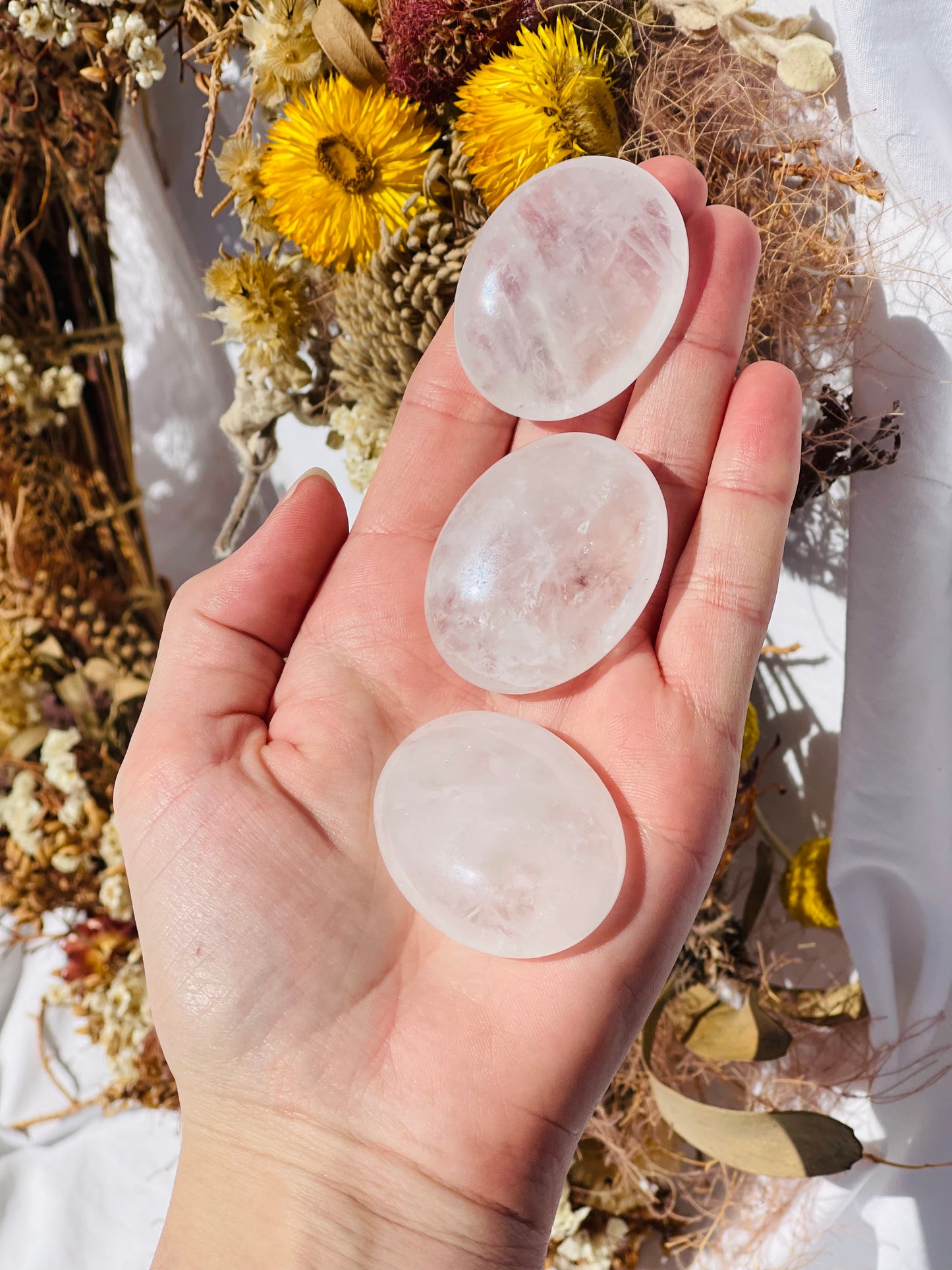 Clear Quartz Mini Palmstone