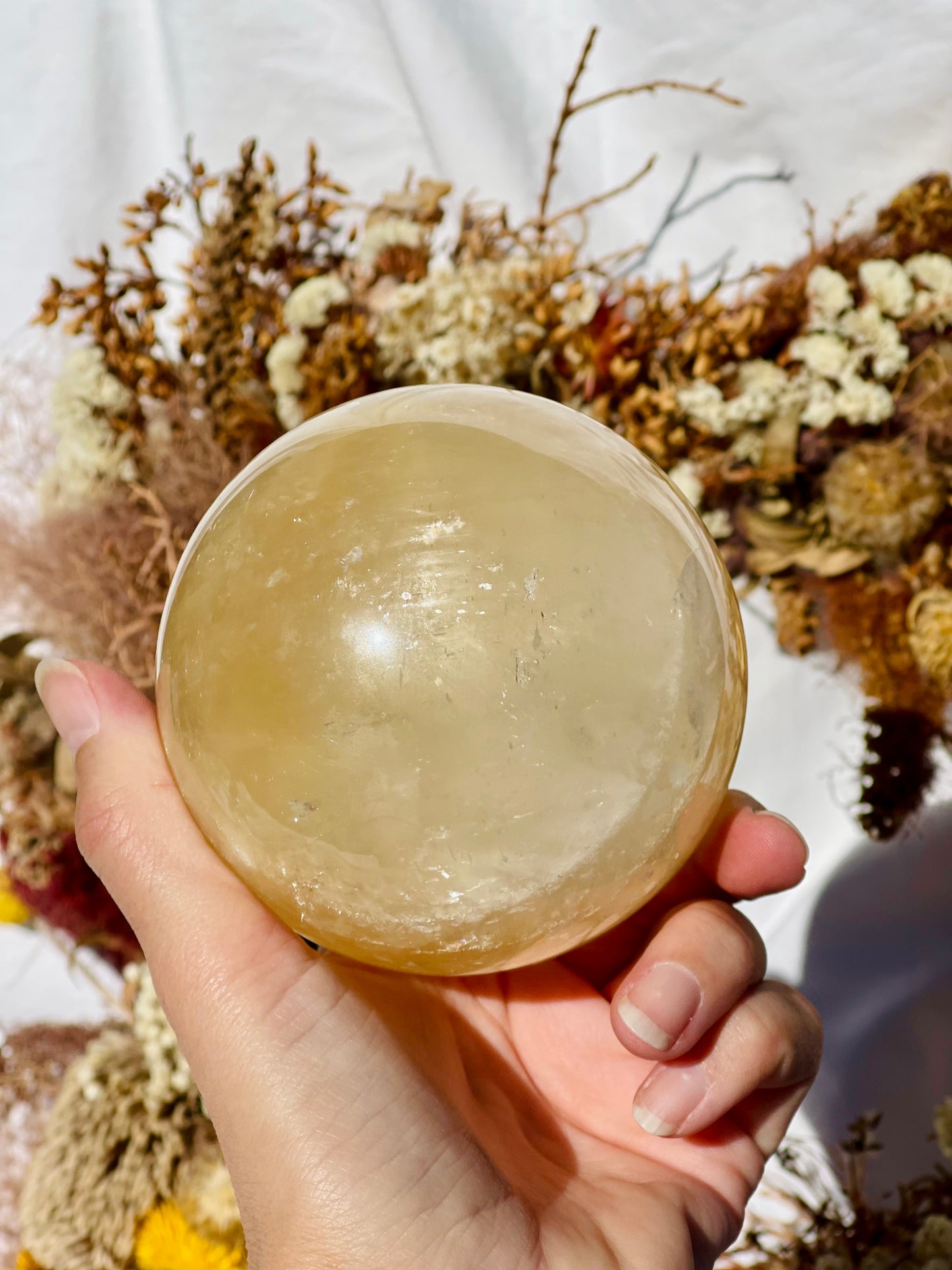 Honey Calcite Sphere A