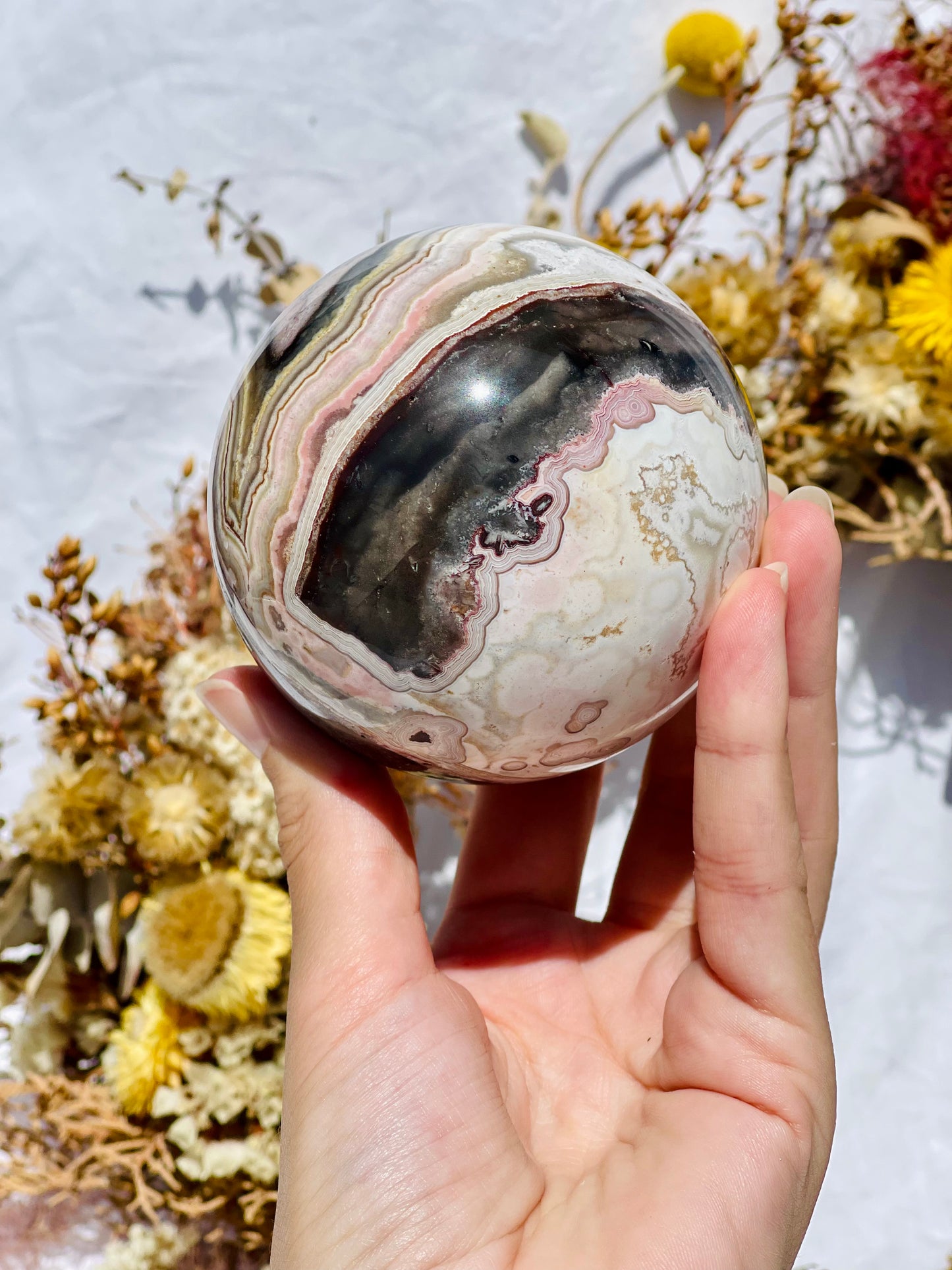 Mexican Lace Agate Sphere
