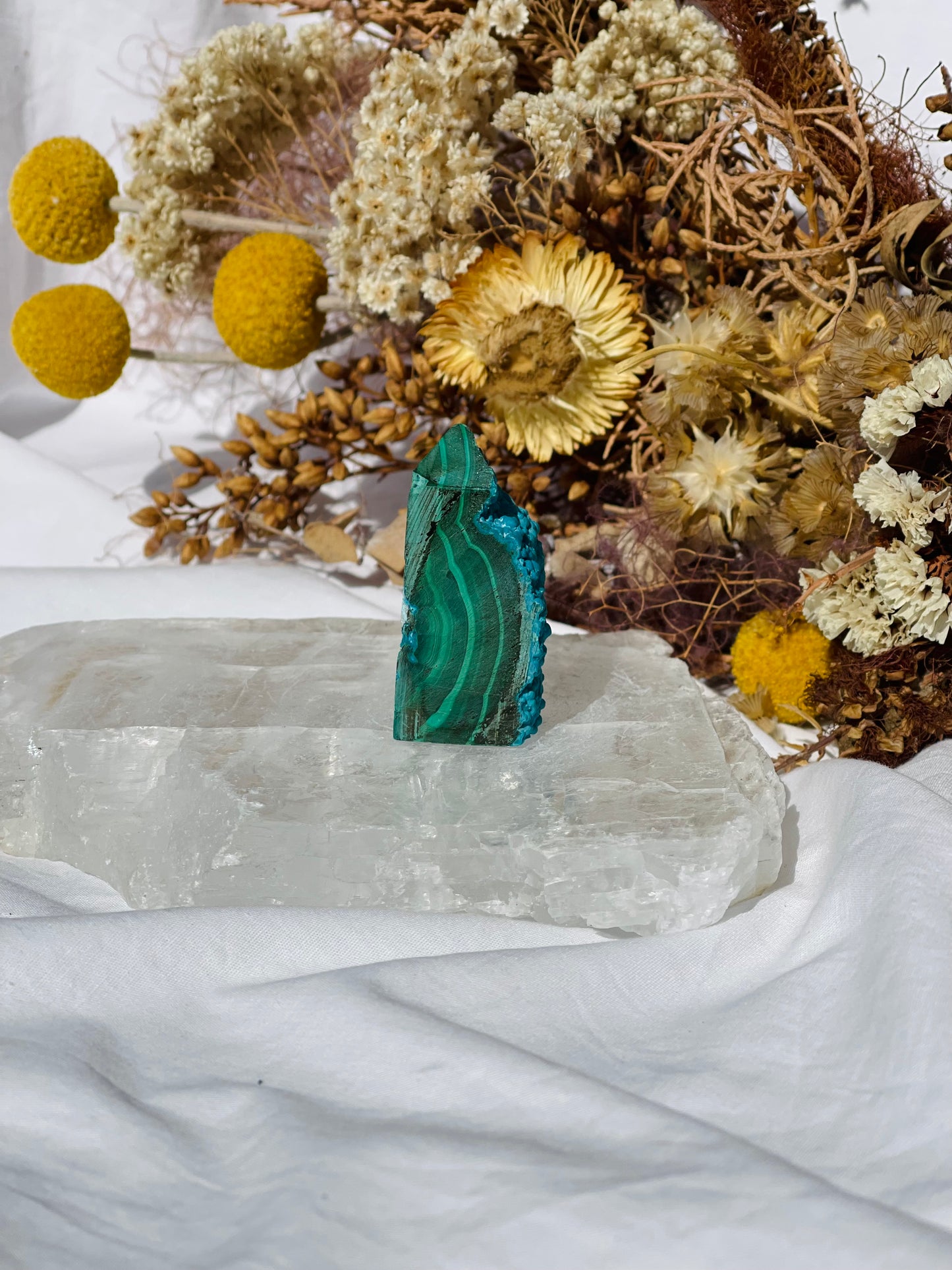 Chrysocolla & Malachite Point #1