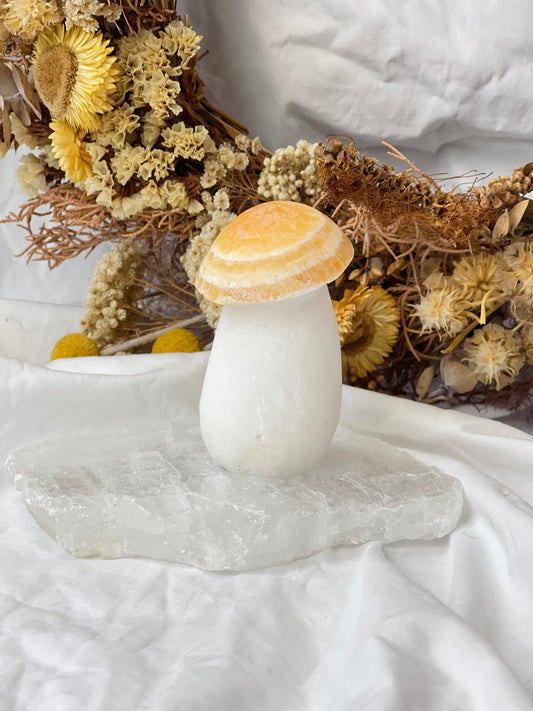 Orange Calcite Mushroom #3