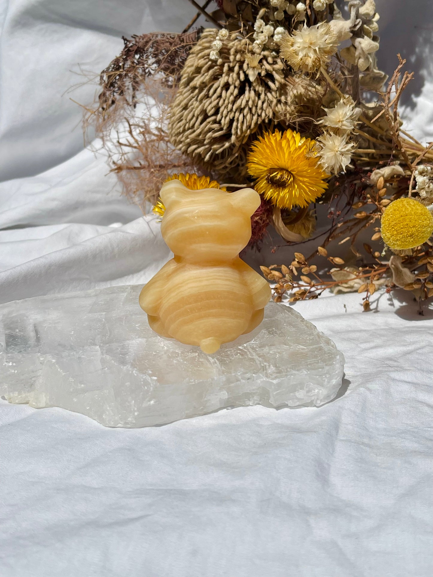 Orange Calcite Bear #1