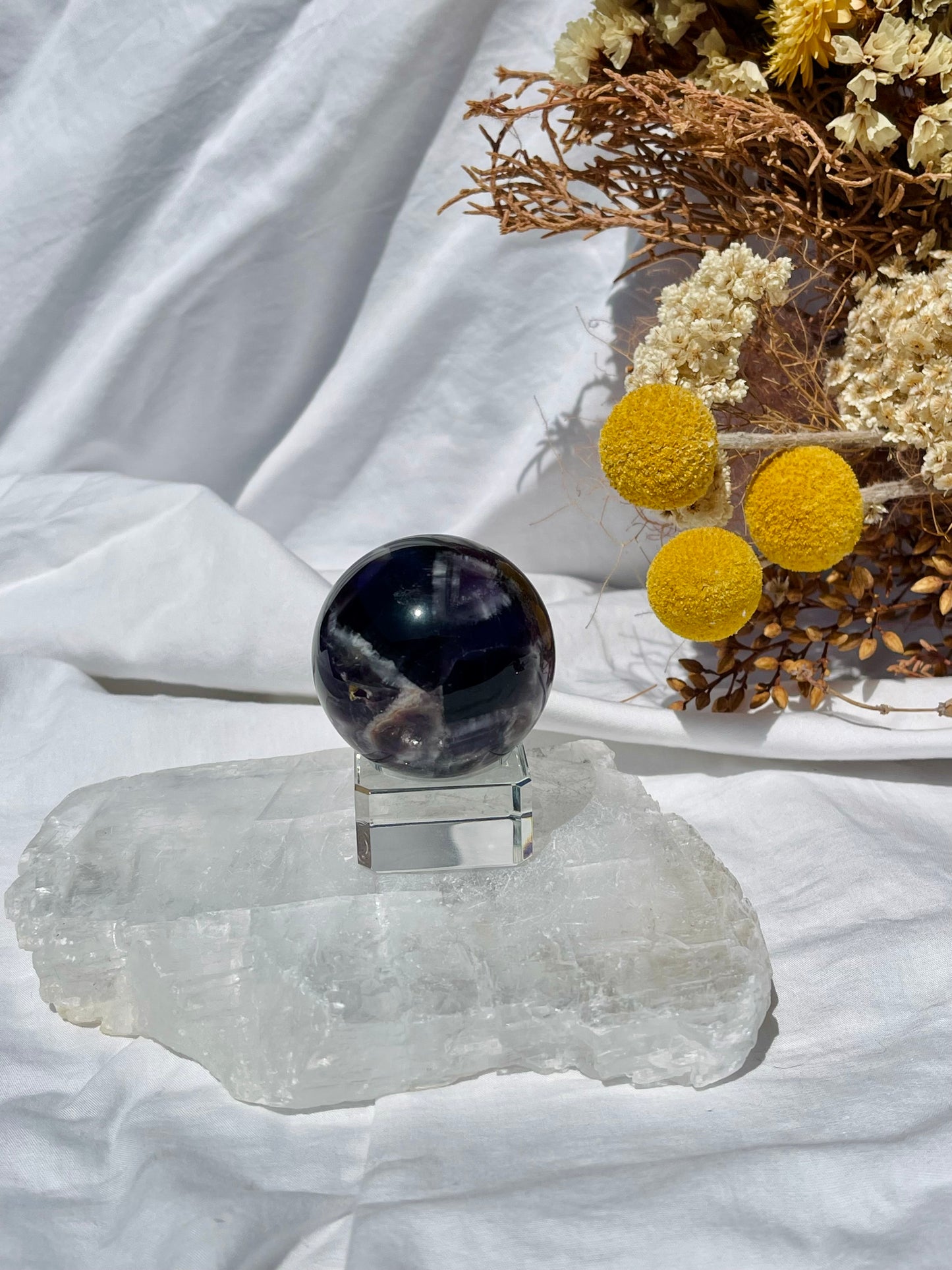 Chevron Amethyst Sphere