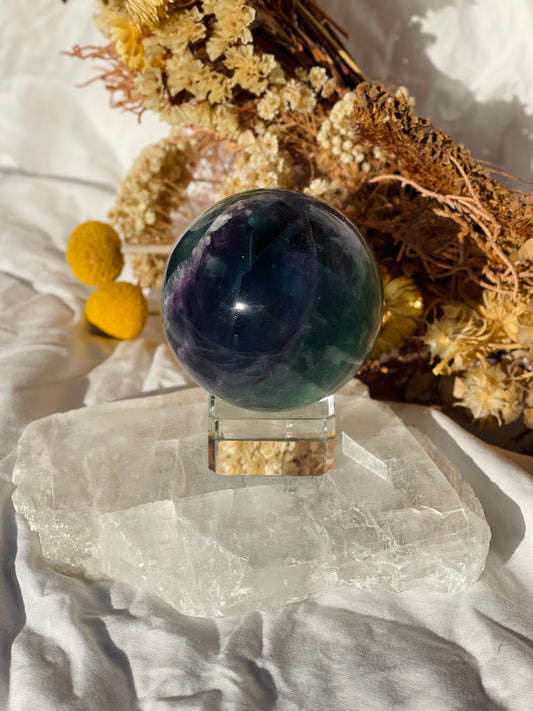 Rainbow Fluorite Sphere