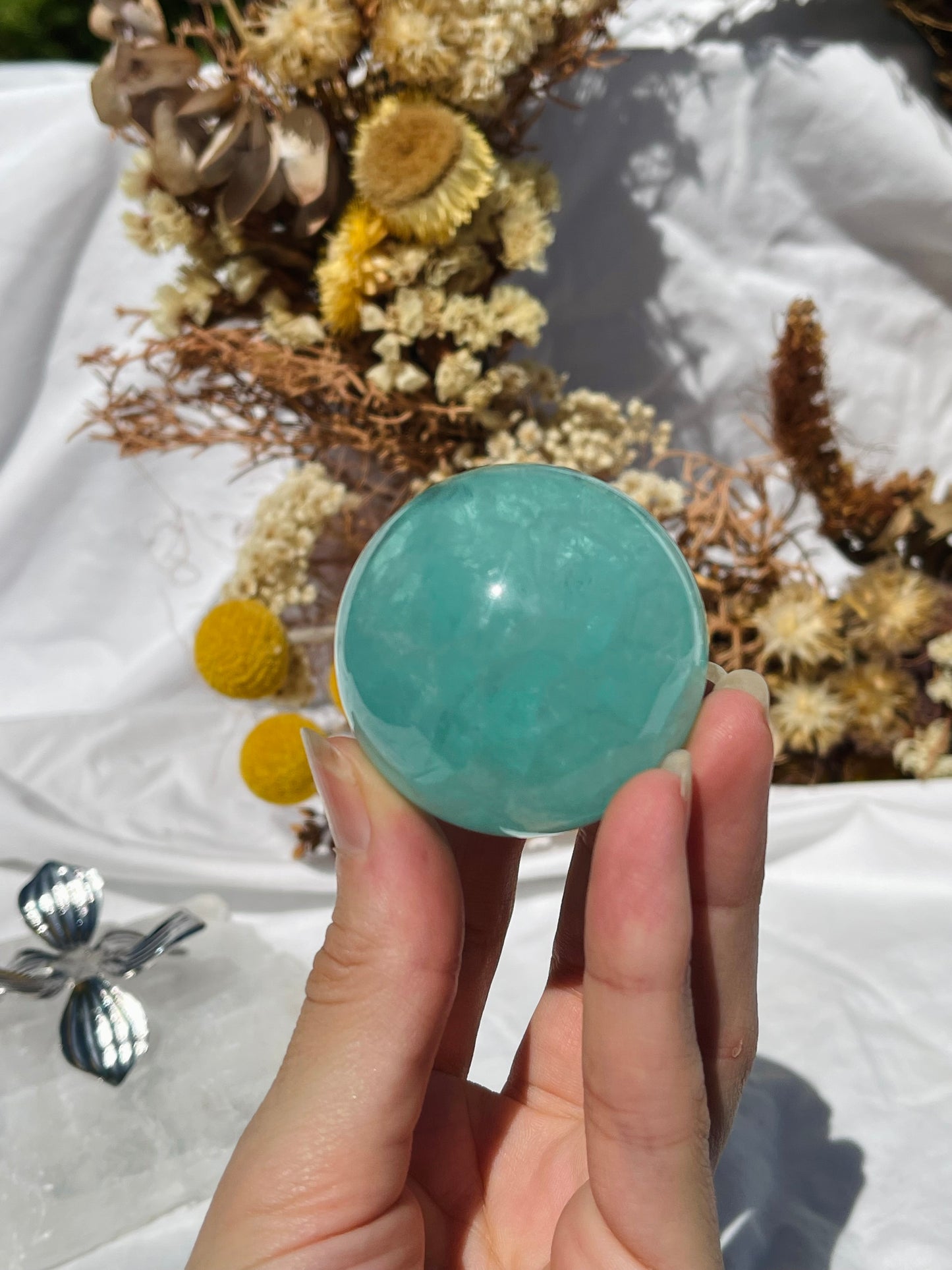 Green Fluorite Sphere #2