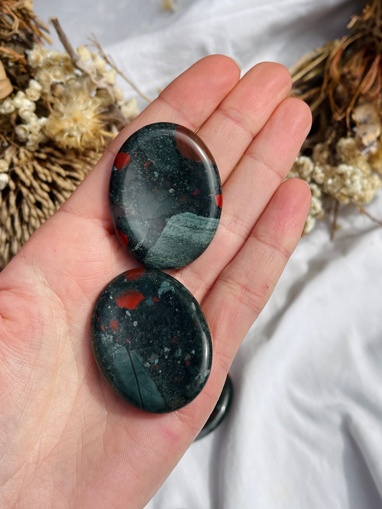 African Bloodstone Worry Stone