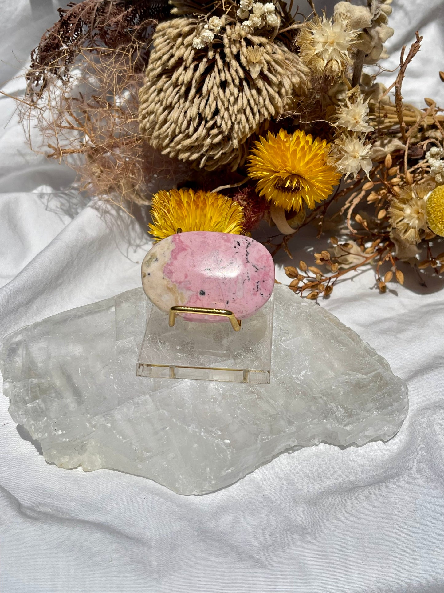 Peruvian Rhodonite Palm Stone #2