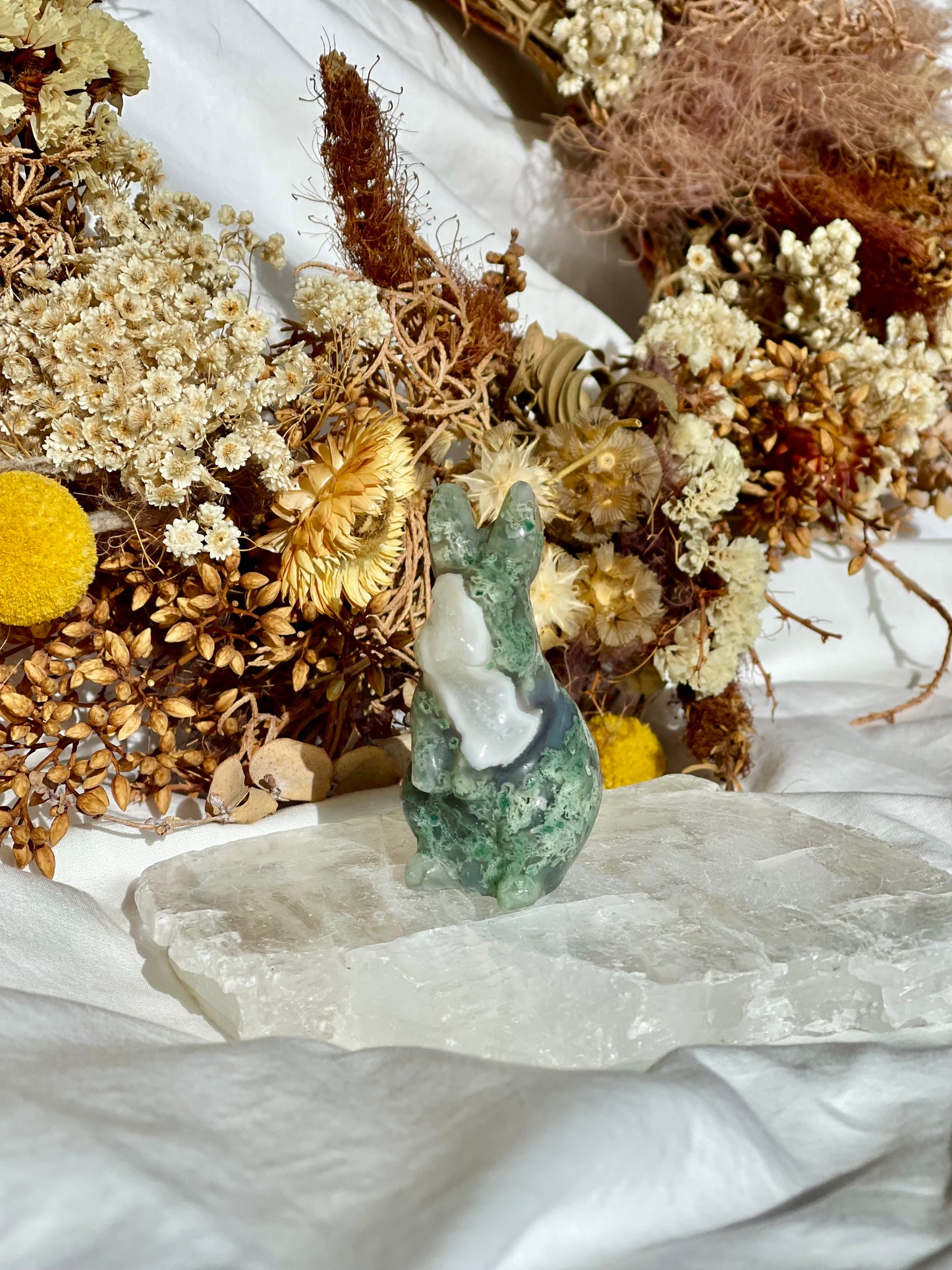 Moss Agate Bunny