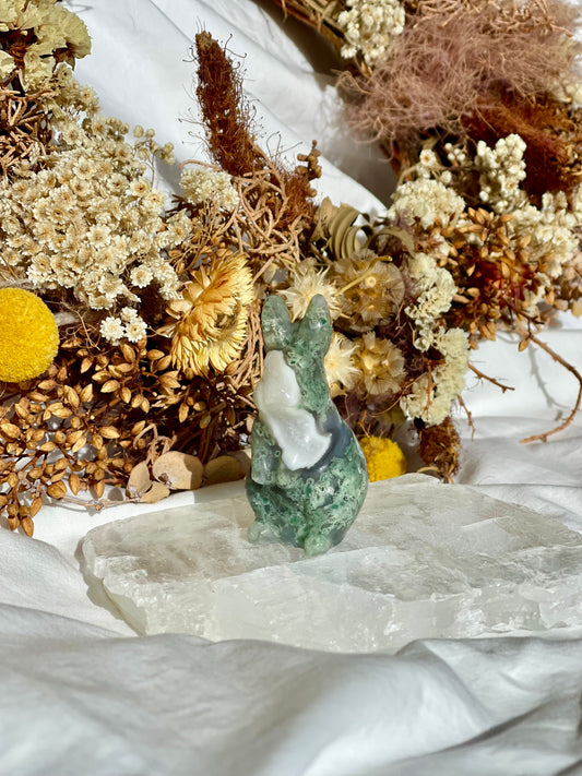 Moss Agate Bunny