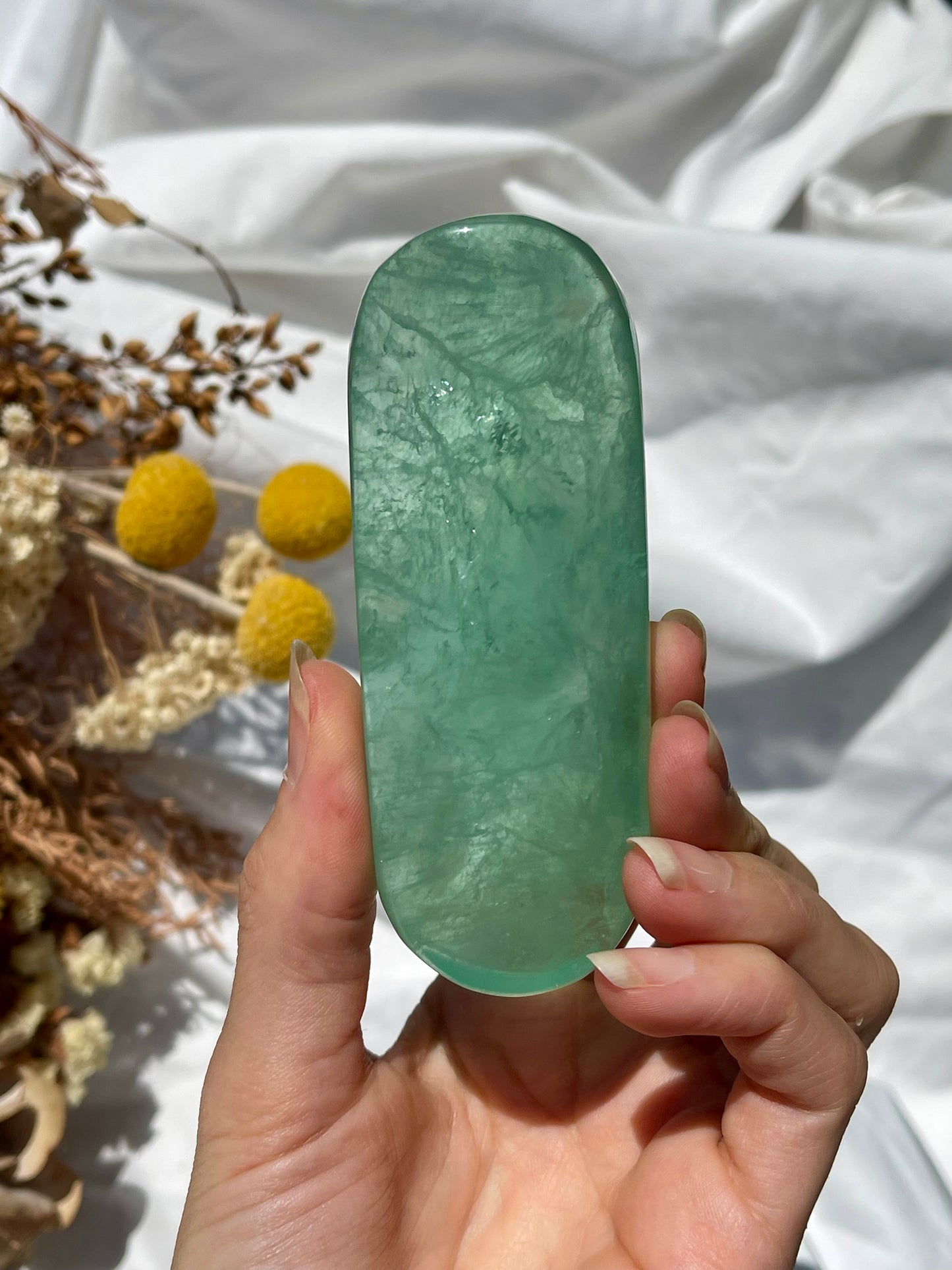 Green Fluorite Palmstone