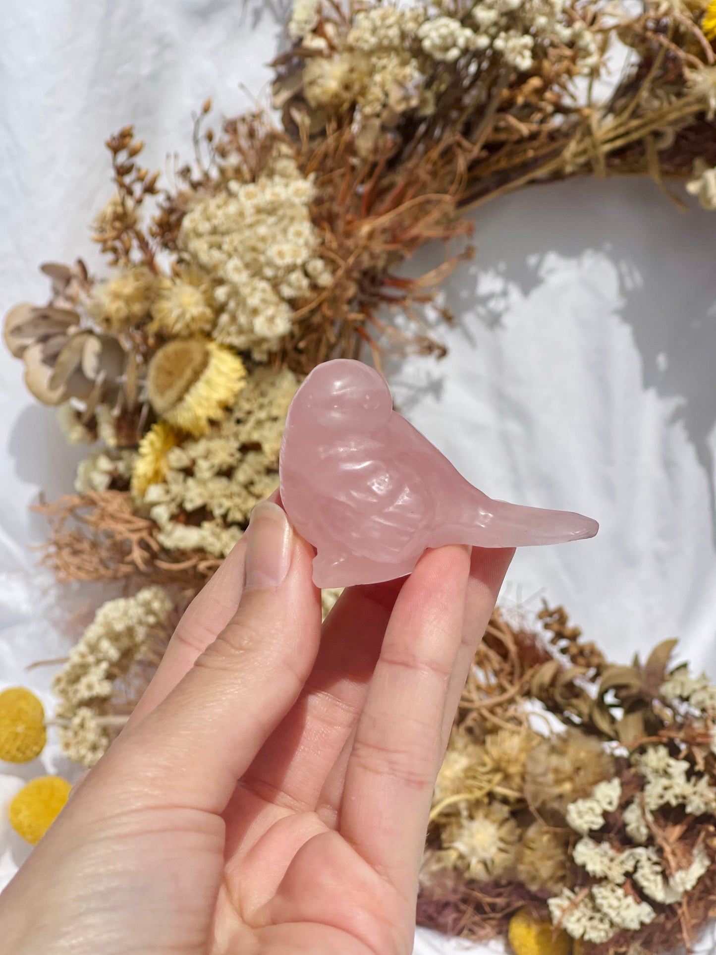 Rose Quartz Bird