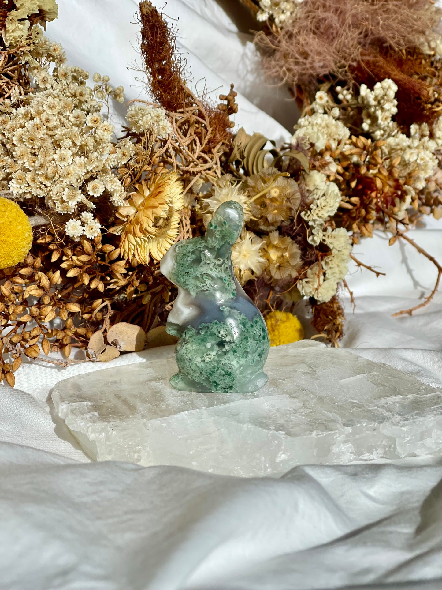 Moss Agate Bunny