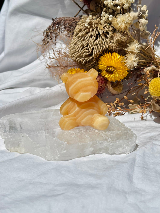 Orange Calcite Bear #2
