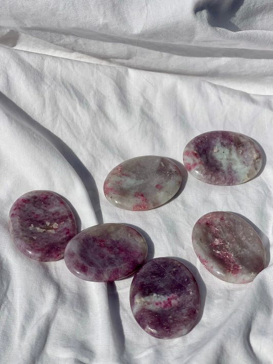 Pink Tourmaline Worry Stone 2