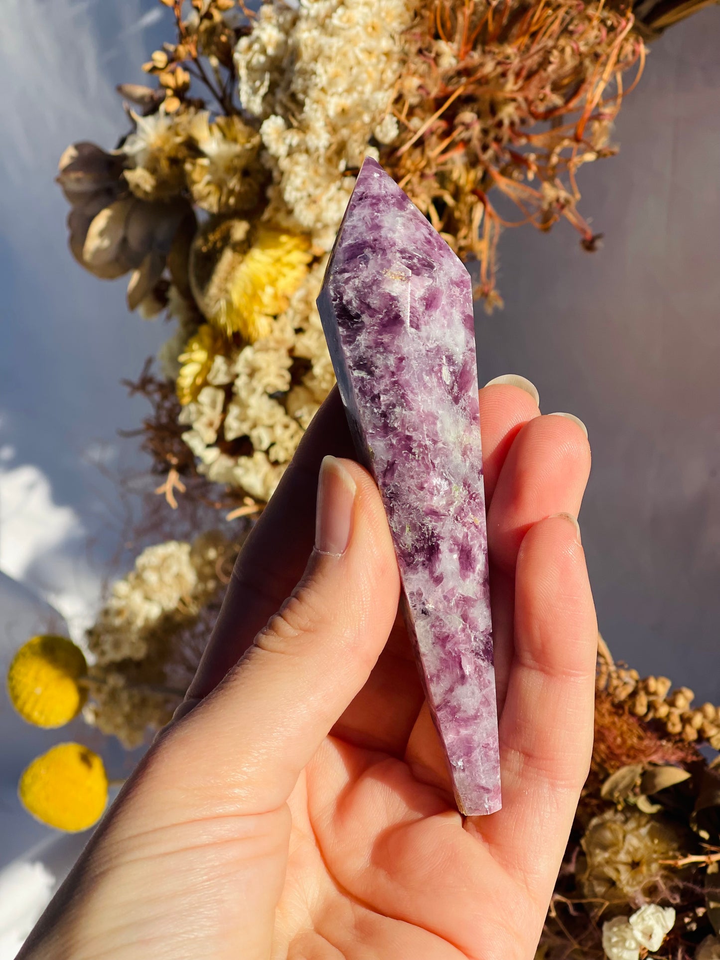 Lepidolite Wand #1