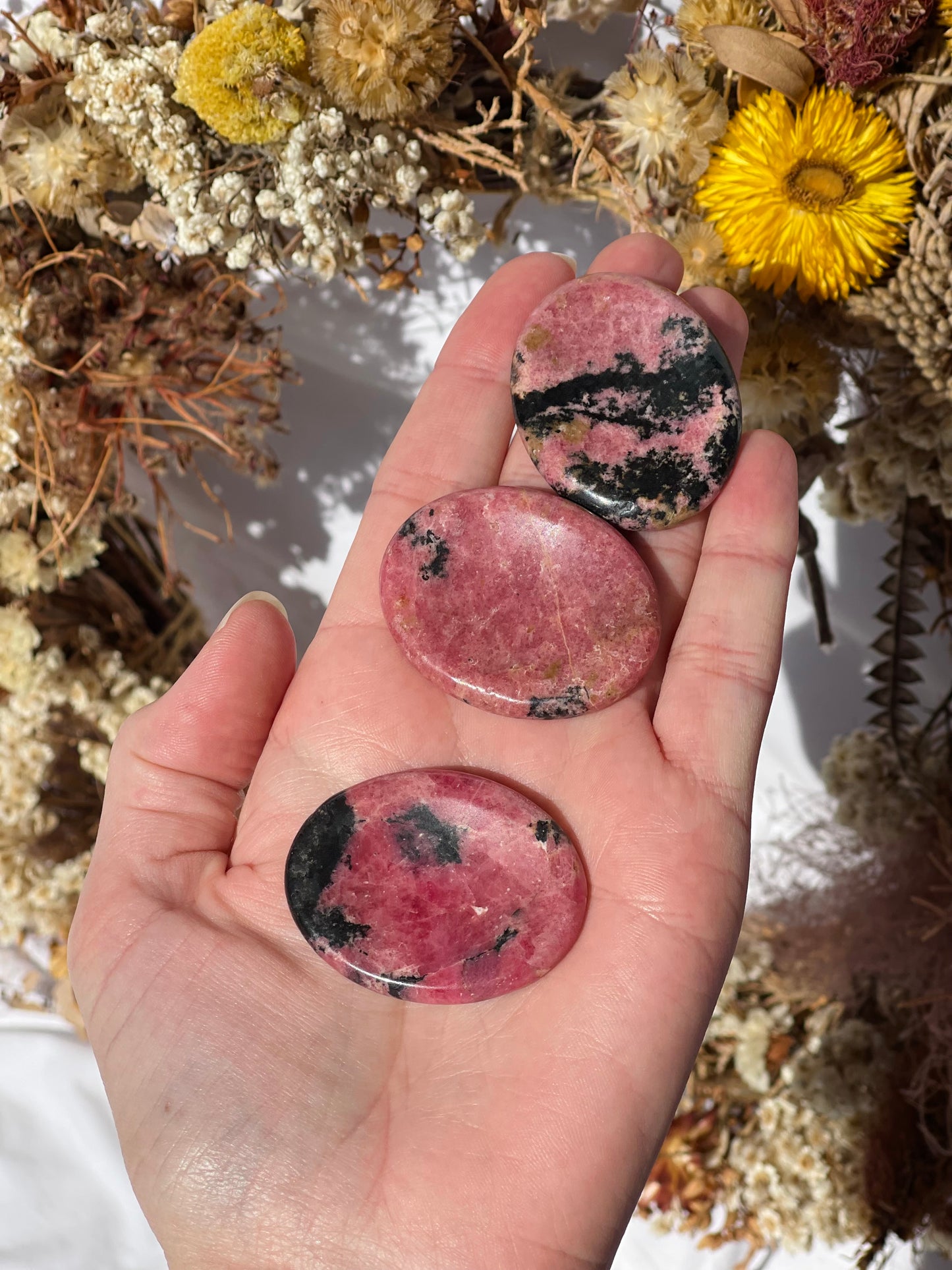 Rhodonite Worry Stone