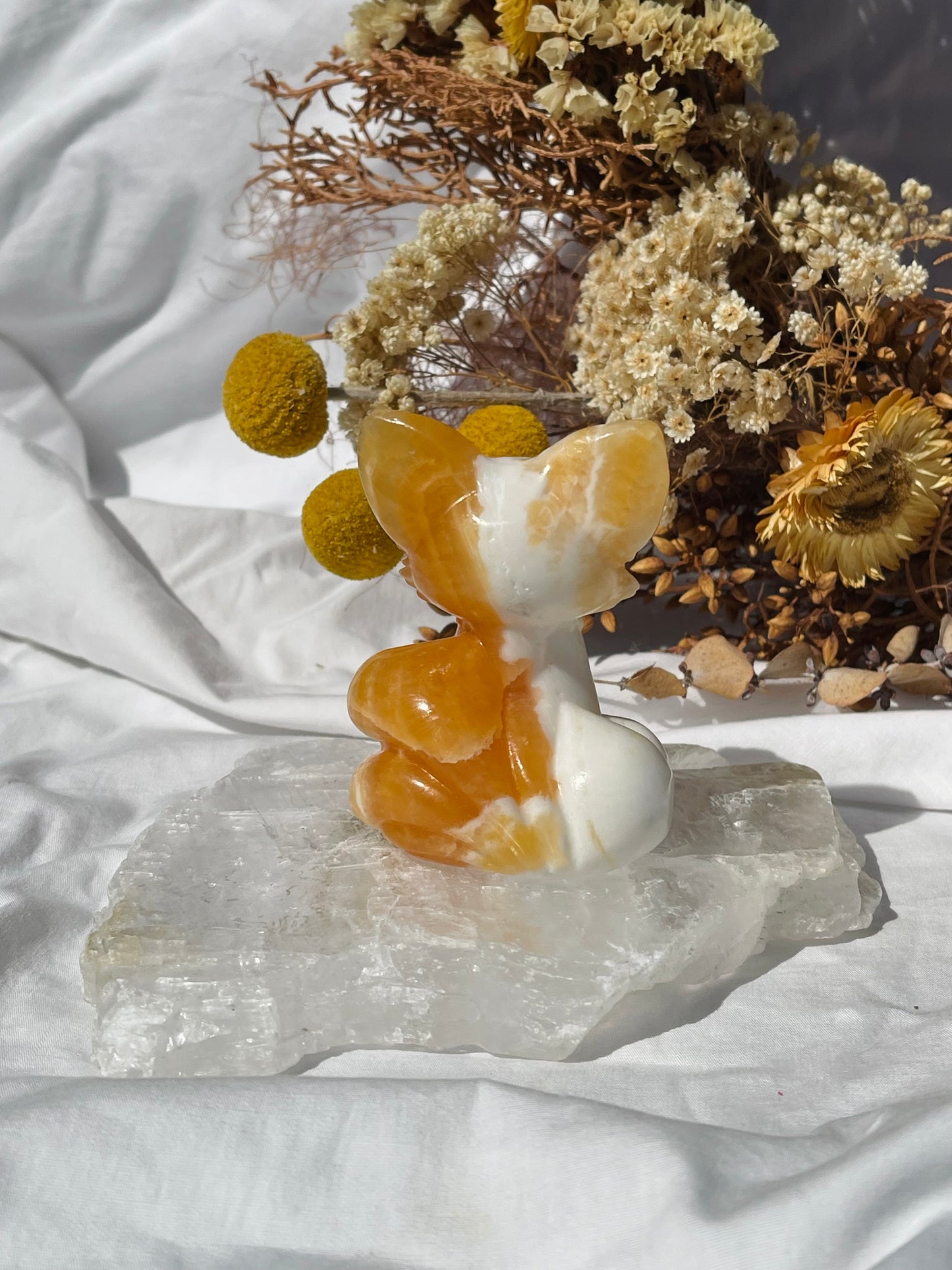 Orange Calcite Fox #2