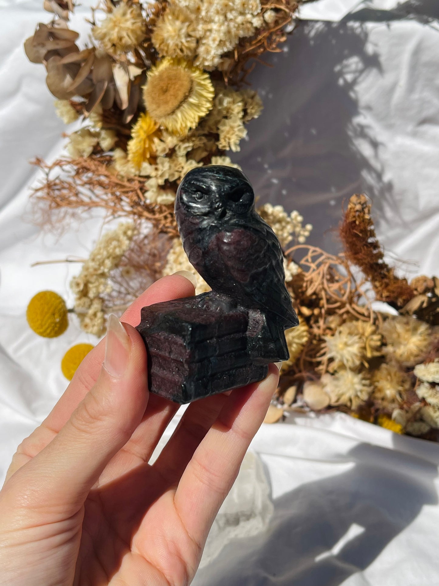 Garnet Astrophyllite Owl #2