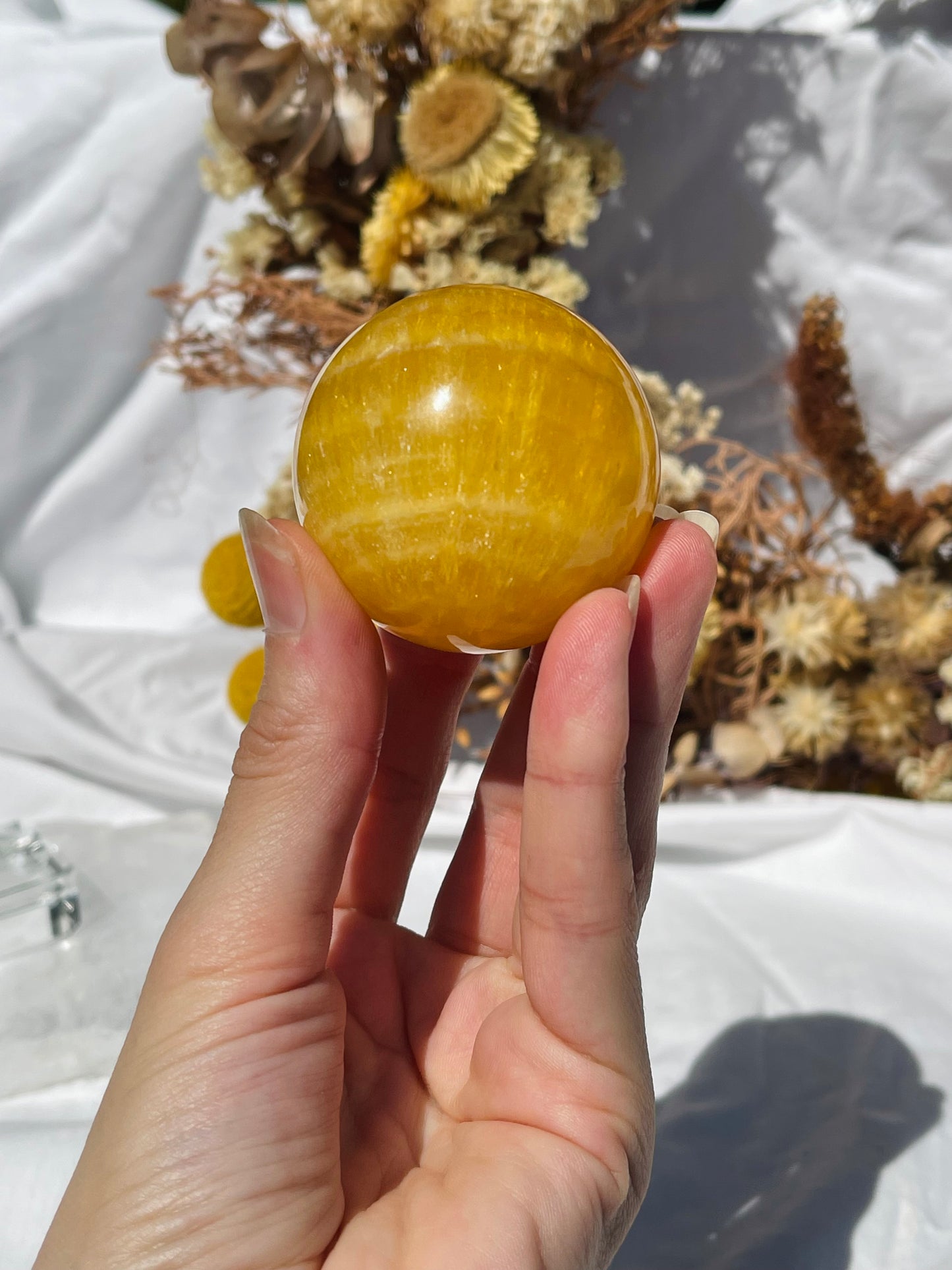 Yellow Fluorite Sphere