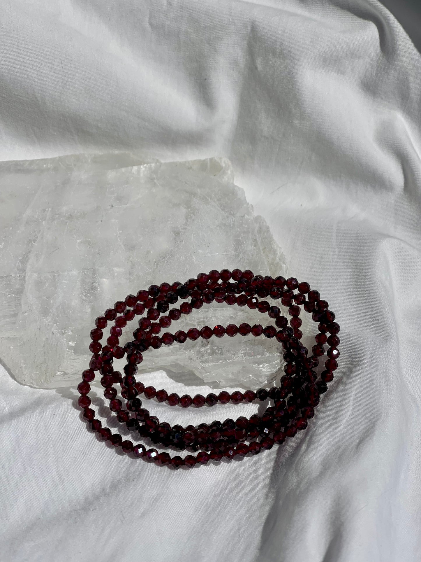 Garnet Facet Bracelet