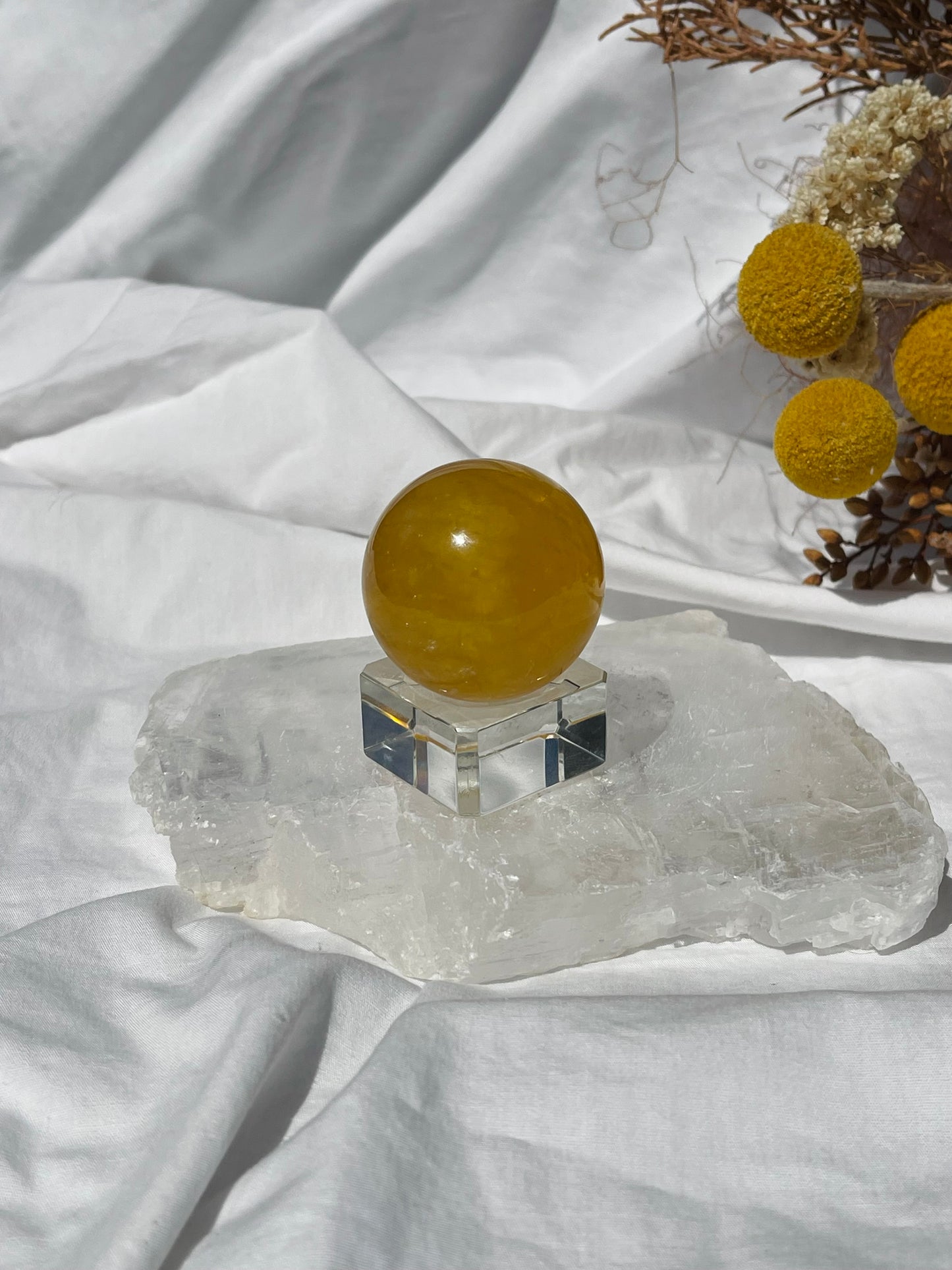 Yellow Fluorite Sphere #1