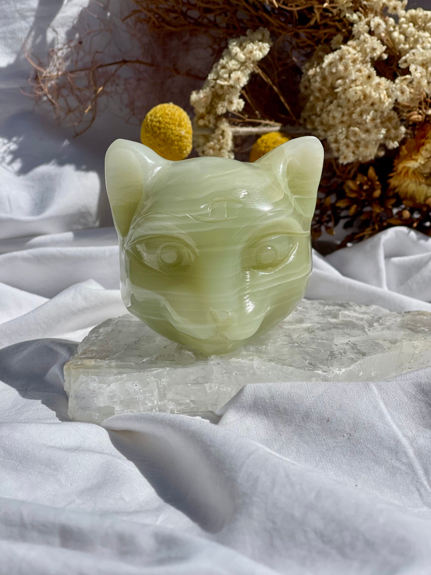 Afghanistan Jade Cat Head