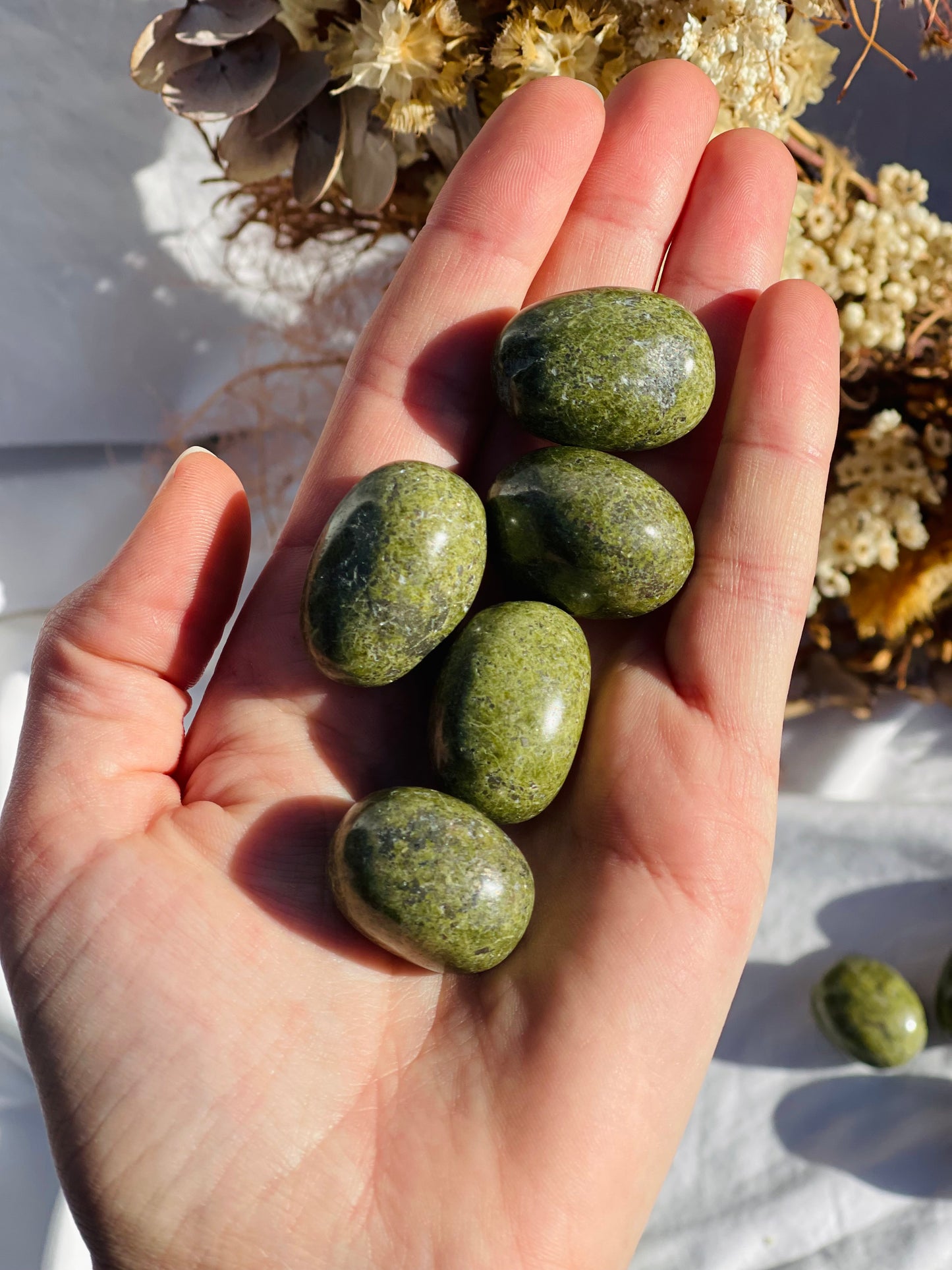 Green Unakite Tumble