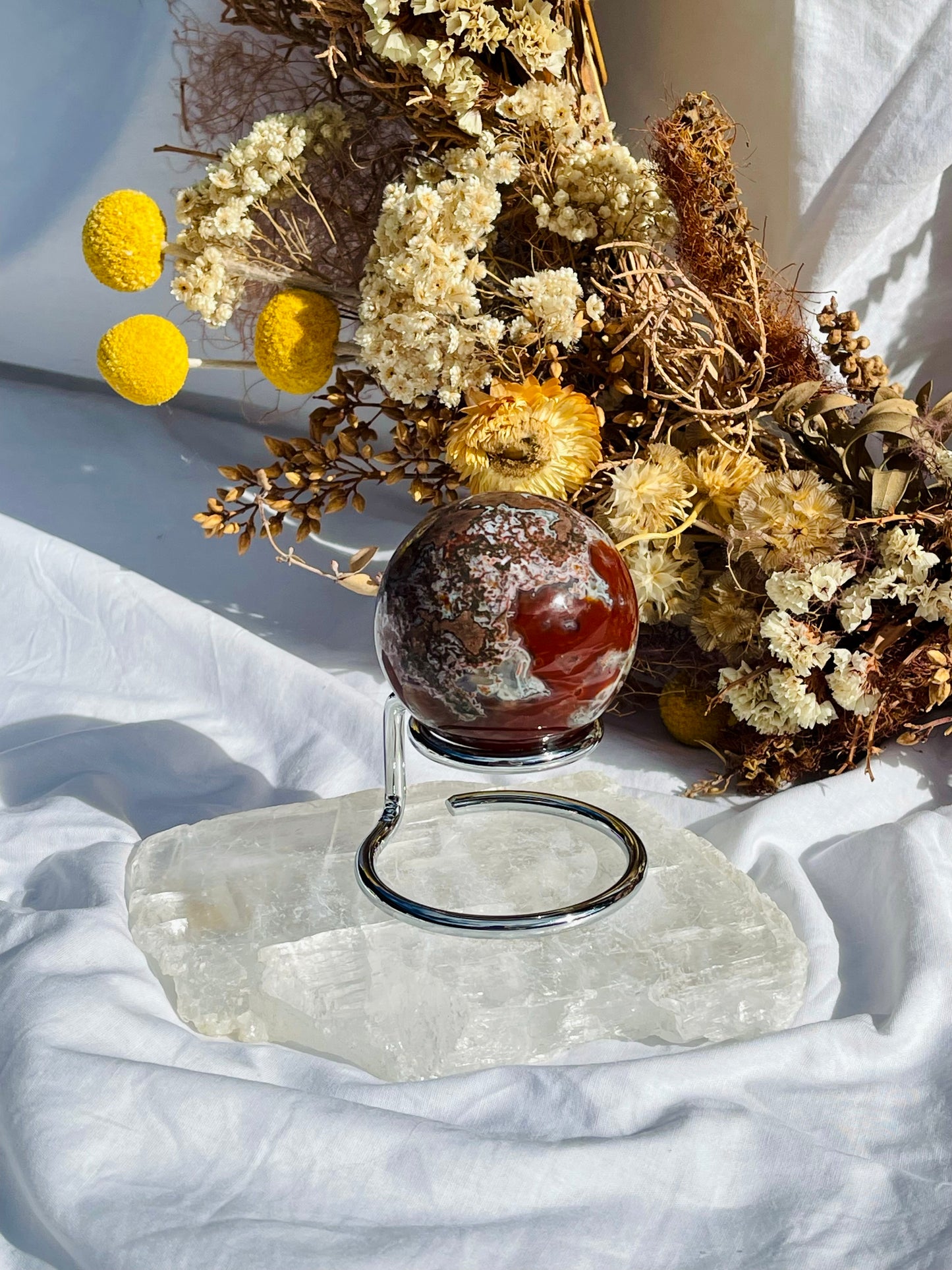 Red Moss Agate Sphere #3
