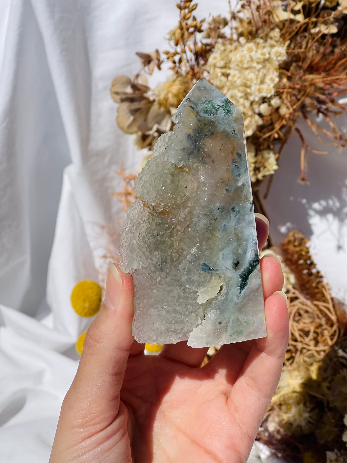 Druzy Moss Agate Point #4