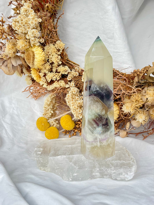 Rainbow Fluorite Point
