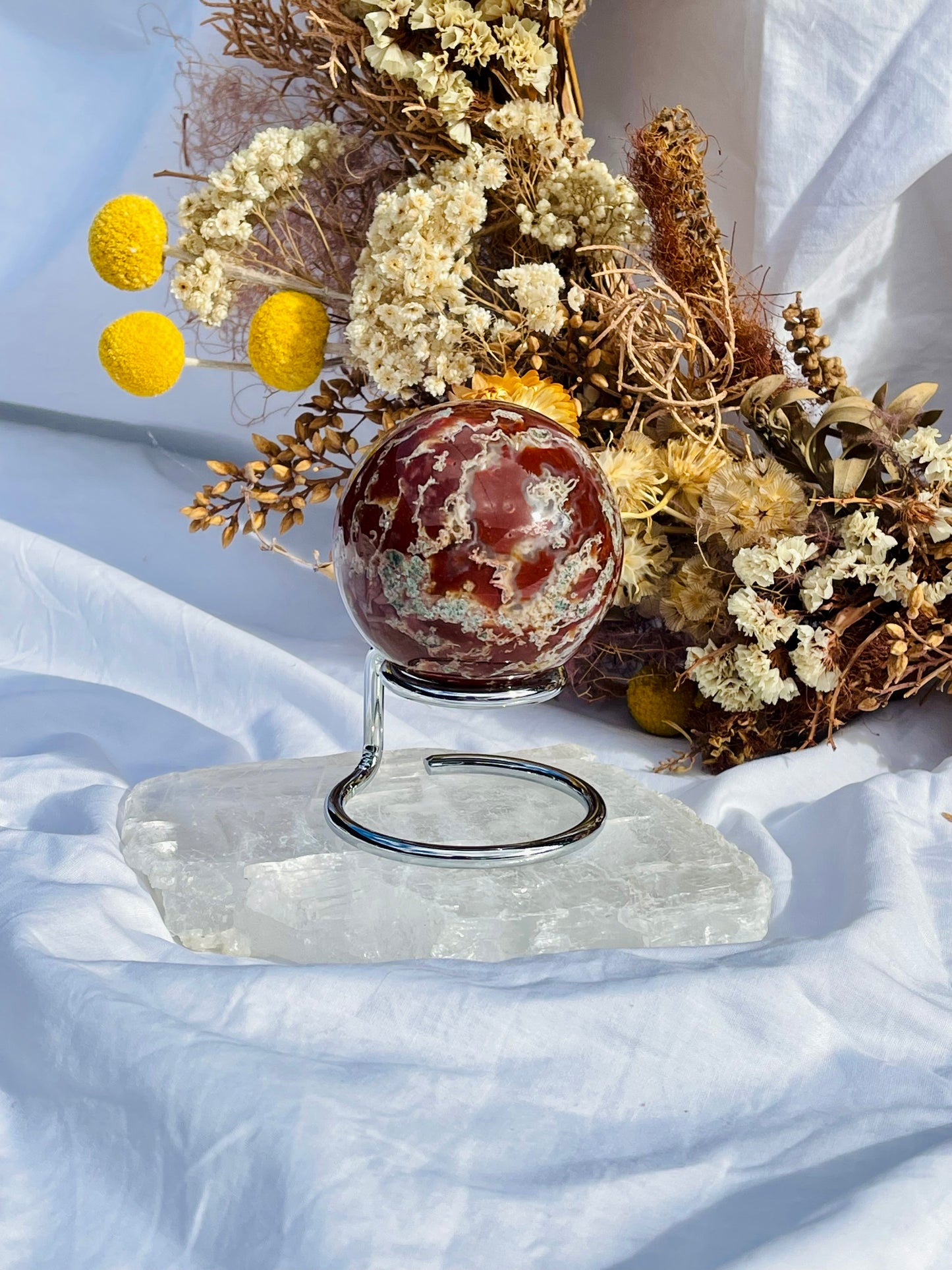 Red Moss Agate Sphere #1