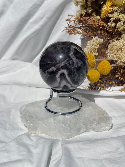 Chevron Amethyst Sphere