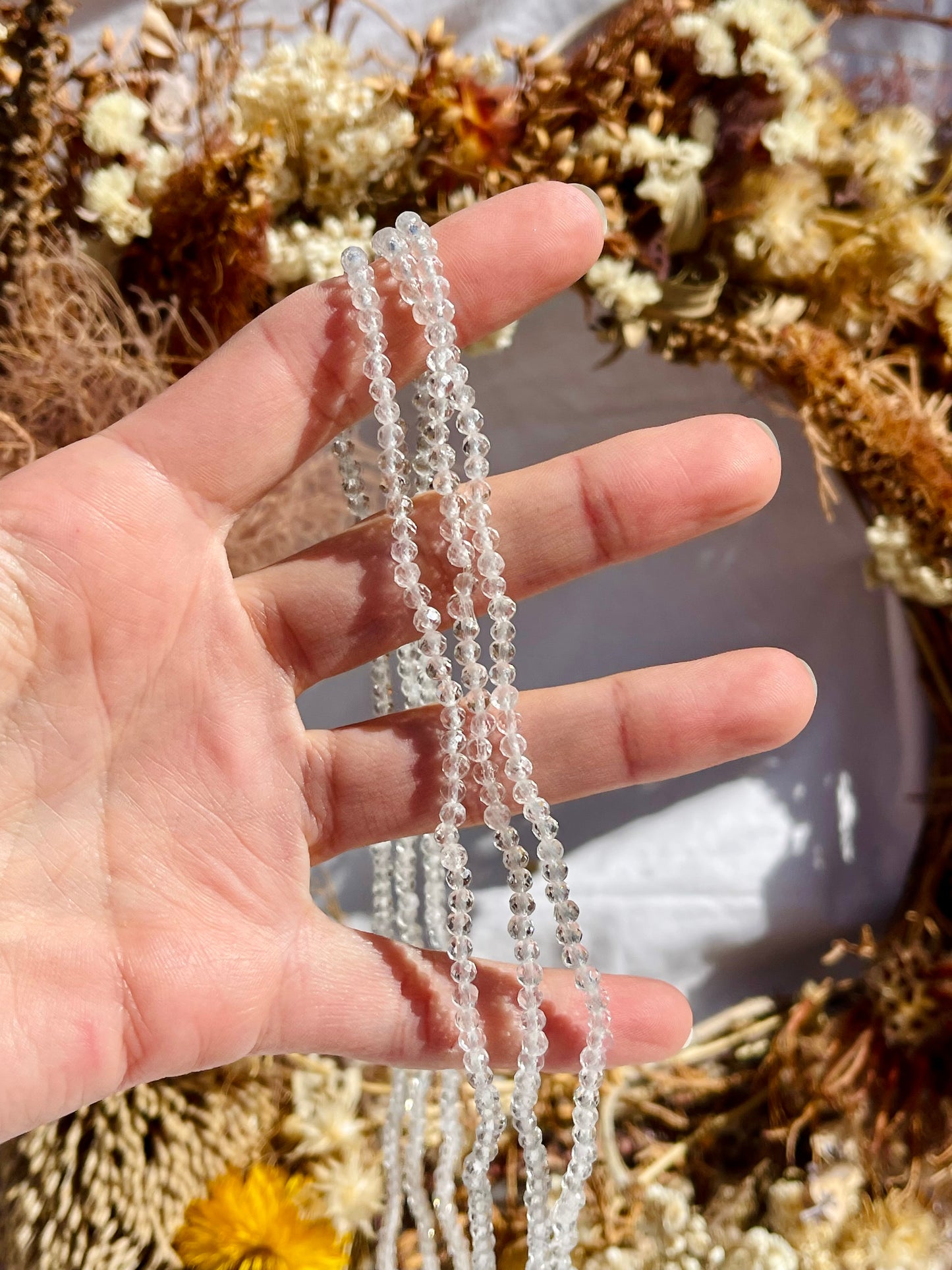 Clear Quartz Facet Wrap Bracelet