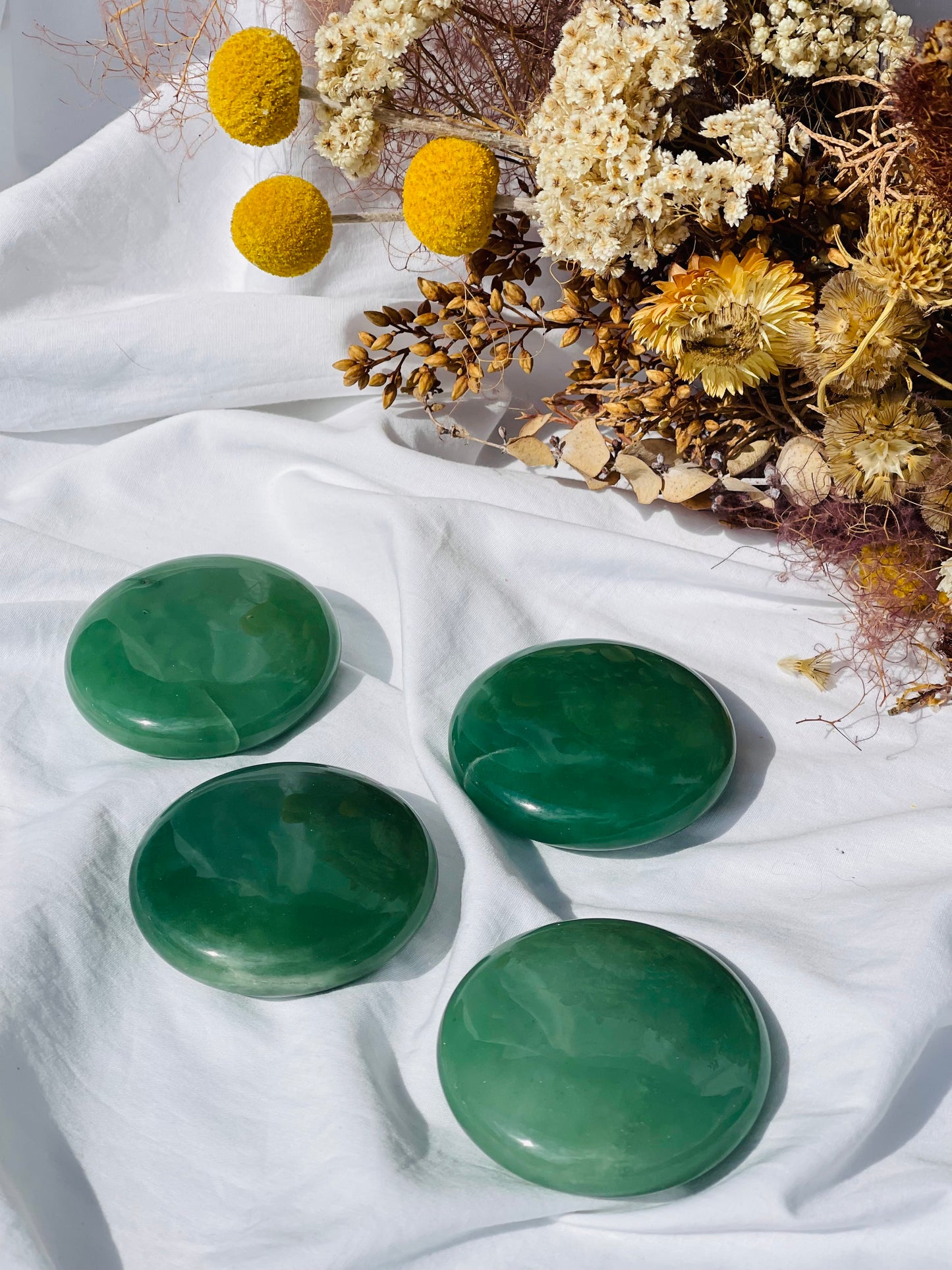 Green Aventurine Button