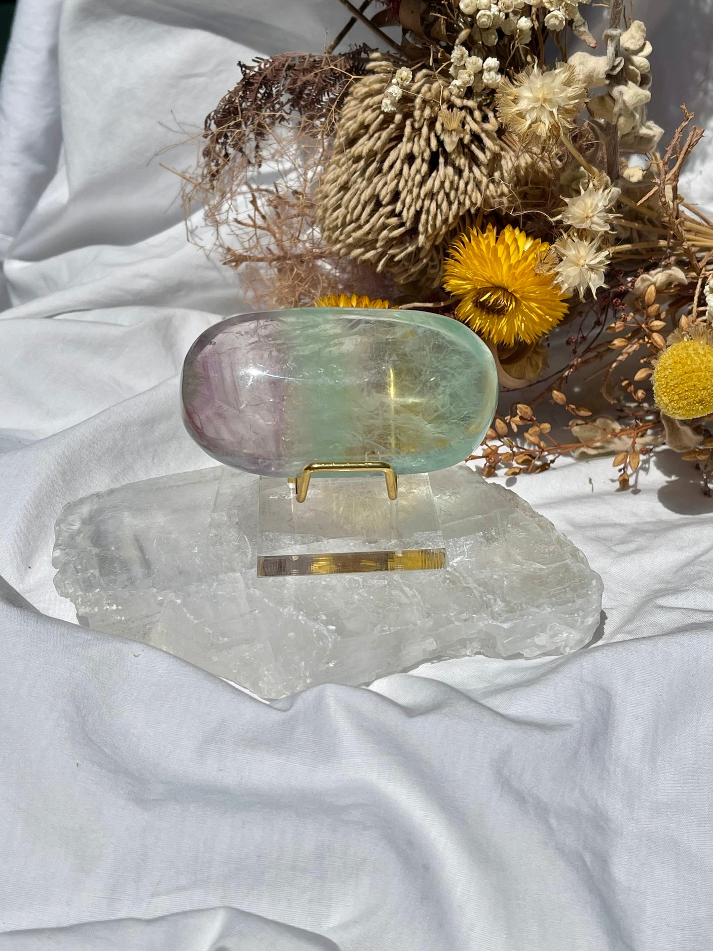 Rainbow Fluorite Palmstone