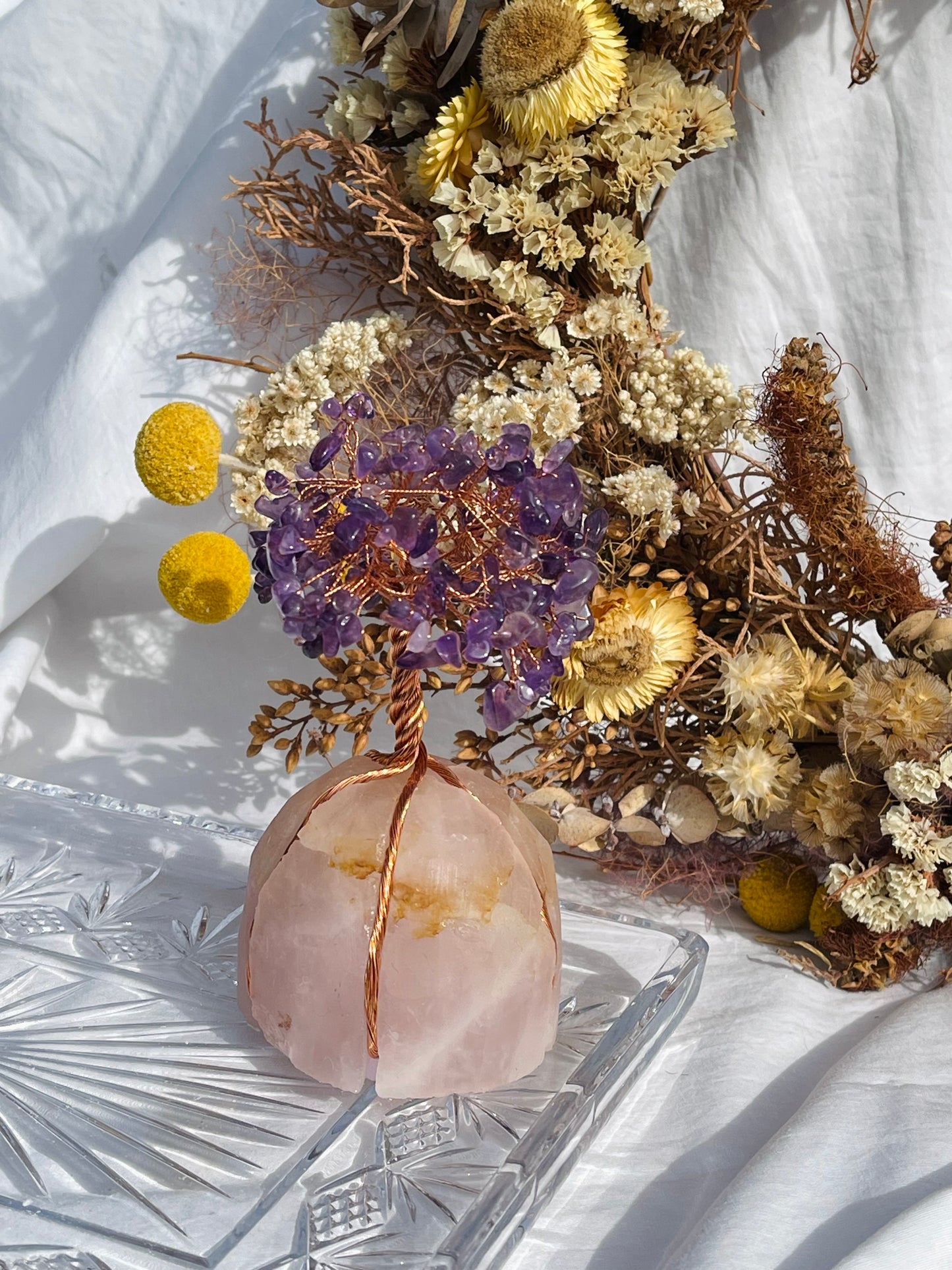 Amethyst | Rose Quartz Tree #2