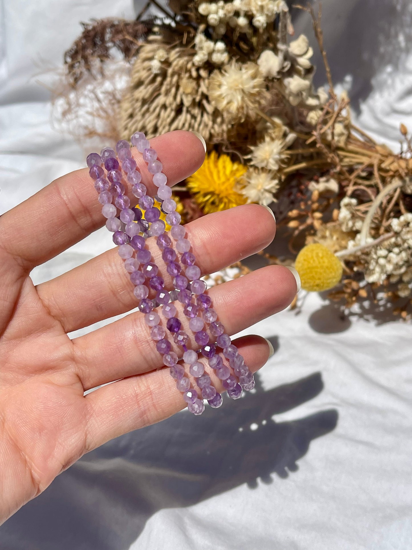 Amethyst Facet Bracelet