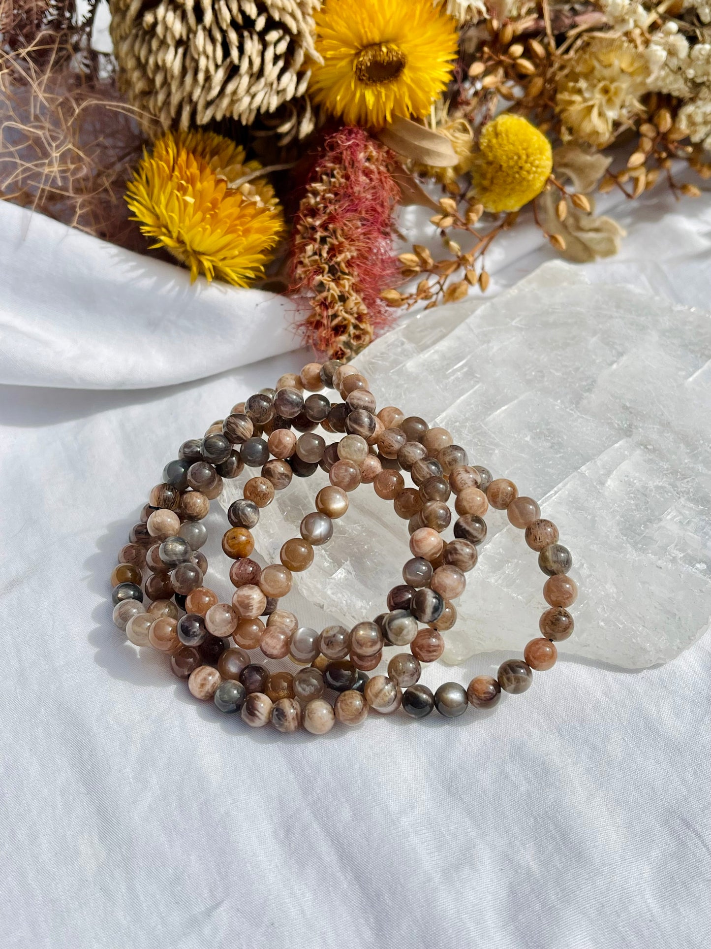 Black Moonstone Bracelet | 6mm