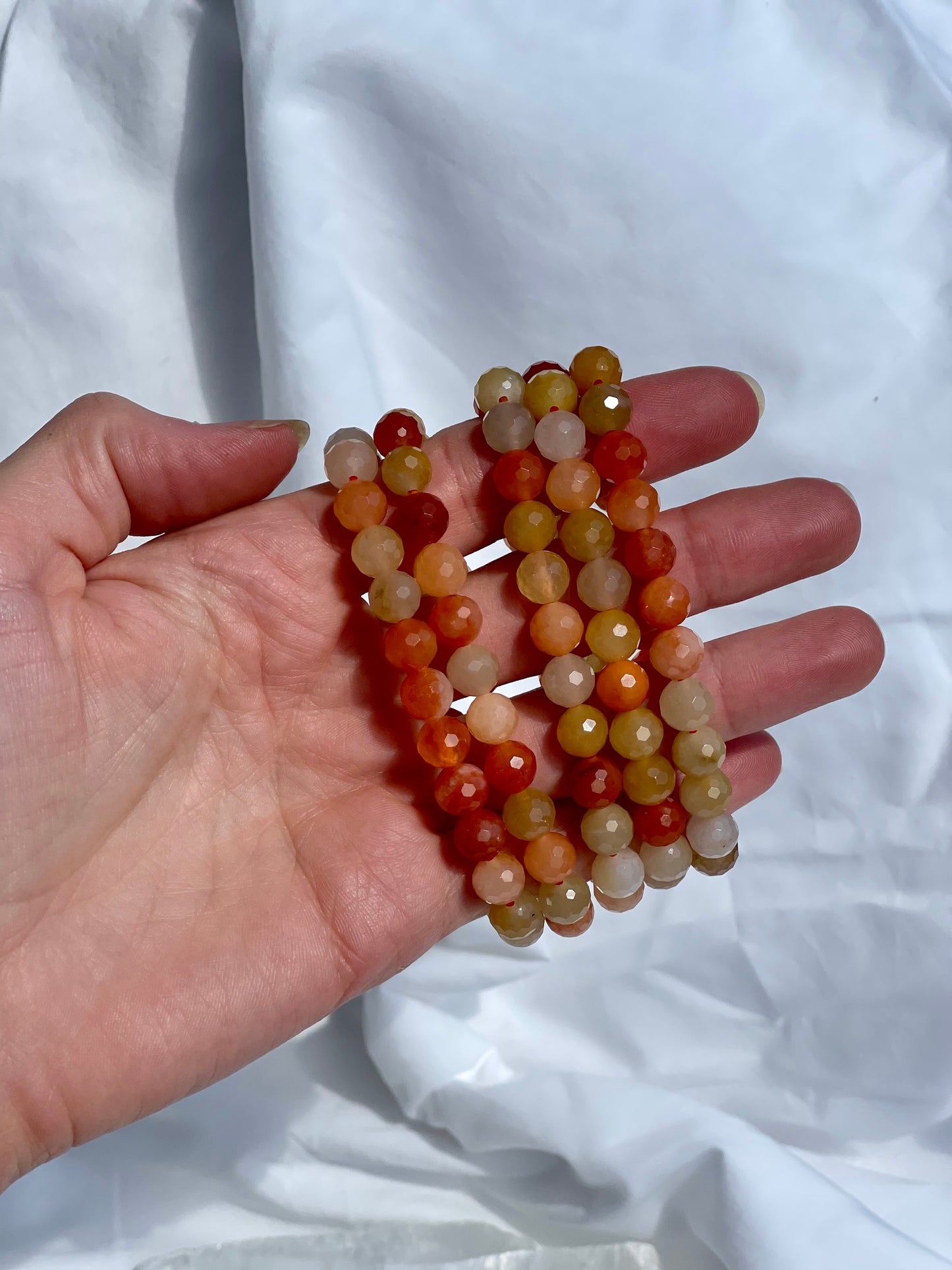 Orange Aventurine Facet Bracelet | 8mm